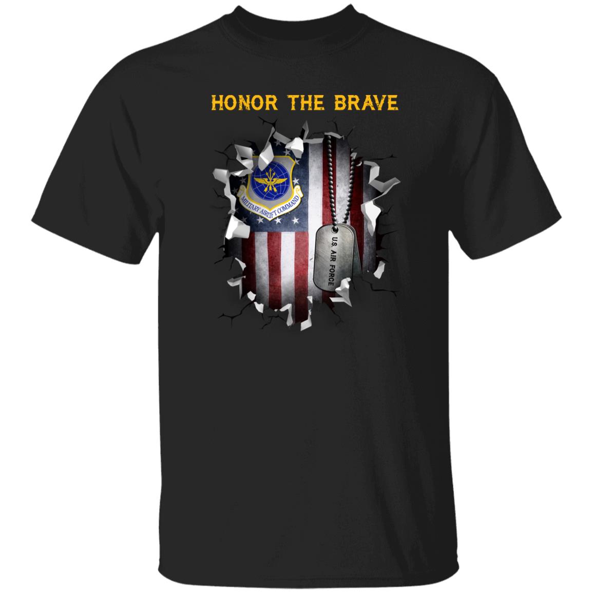 US Air Force Military Airlift Command - Honor The Brave Front Shirt