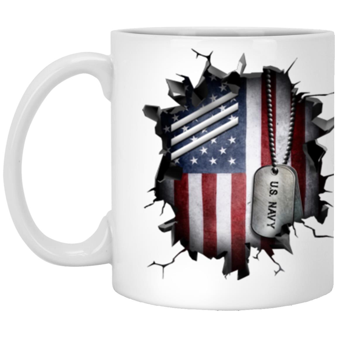 US Navy E-3 Seaman 3D Break Effect Coffee Mug 11oz - 15oz White Mug