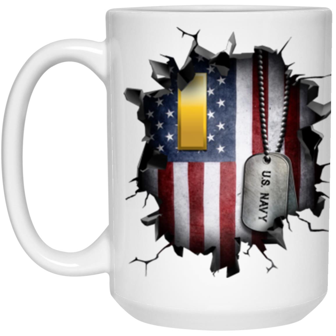 US Navy O-1 Ensign O1 ENS Junior Officer 3D Break Effect Coffee Mug 11oz - 15oz White Mug