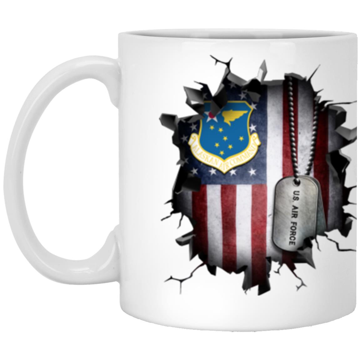 US Air Force Alaskan Air Command 3D Break Effect Coffee Mug 11oz - 15oz White Mug