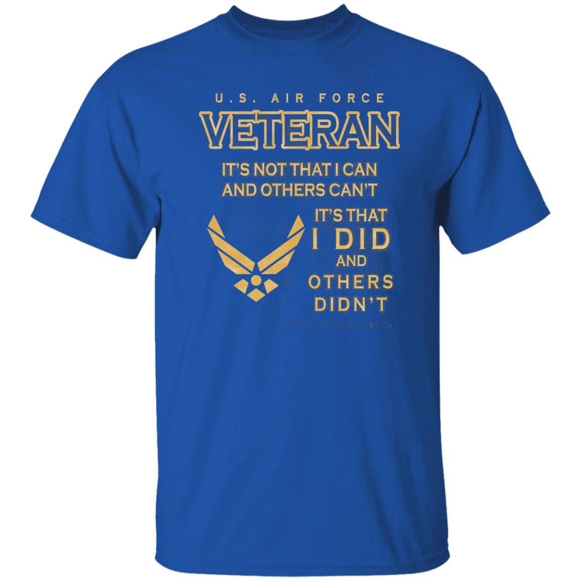 US Air Force Proud To Have Served Front Shirt