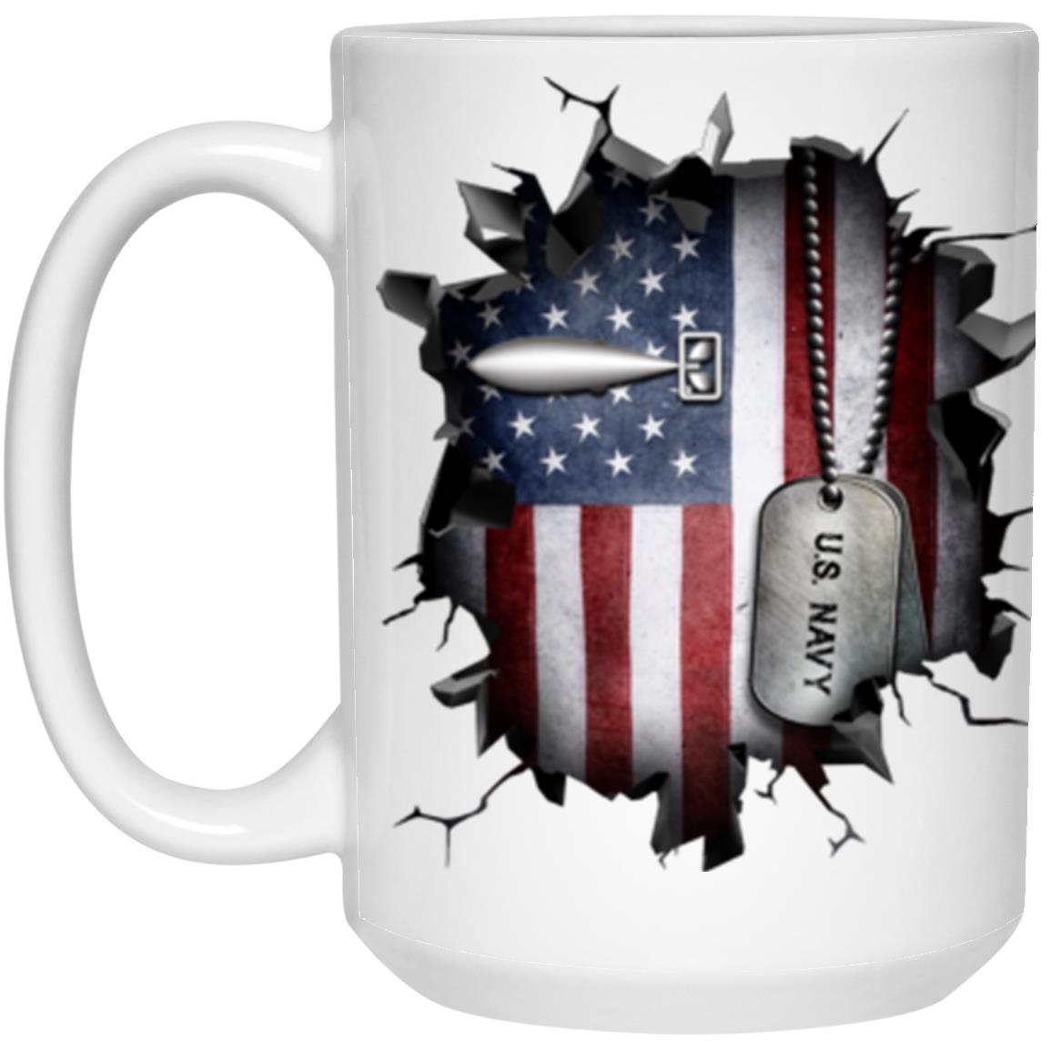 US Navy Torpedoman_s mate Navy TM 3D Break Effect 11oz - 15oz White Mug