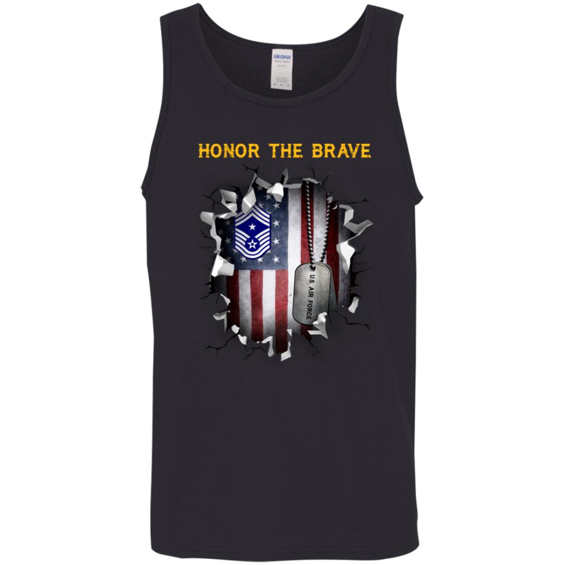 US Air Force E-9 Command Chief Master Sergeant CCM E9 Noncommissioned Officer  - Honor The Brave - Honor The Brave Front Shirt