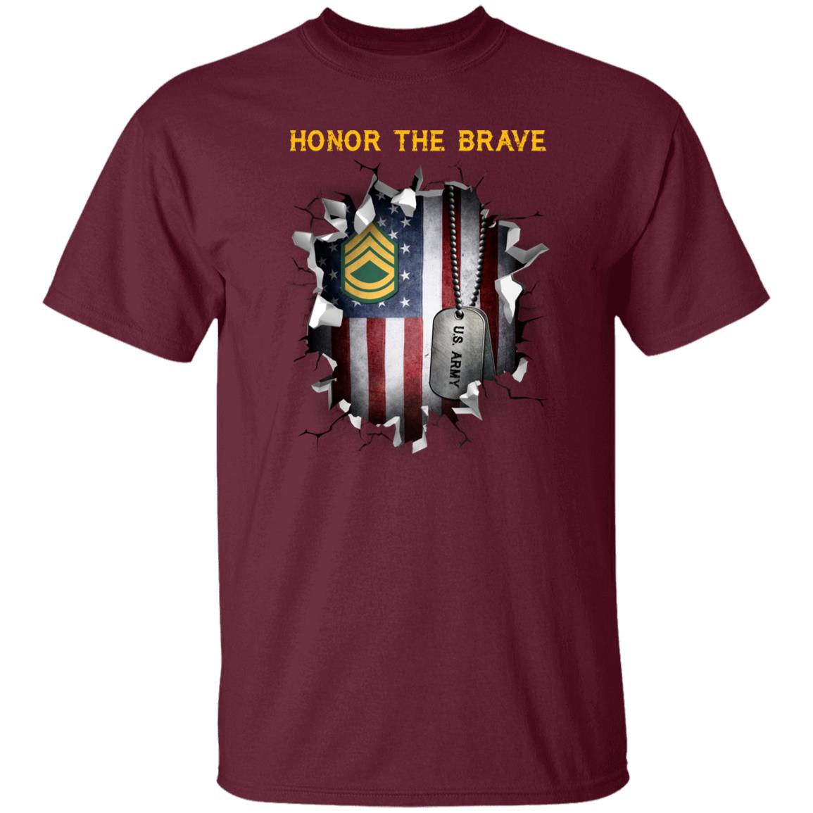 US Army E-7 Sergeant First Class E7 SFC Noncommissioned Officer - Honor The Brave Front Shirt