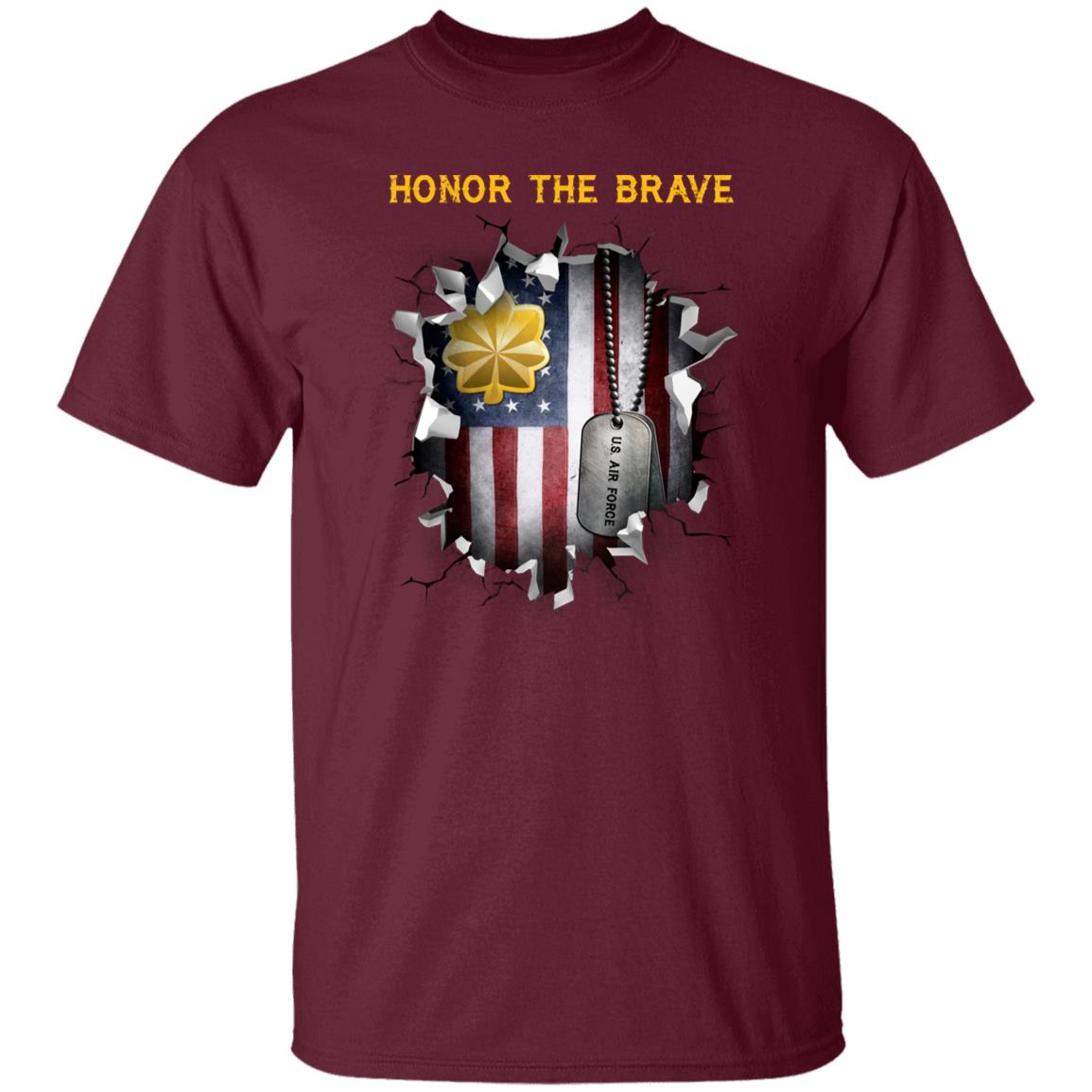 US Air Force O-4 Major Maj O4 Field Officer  - Honor The Brave - Honor The Brave Front Shirt