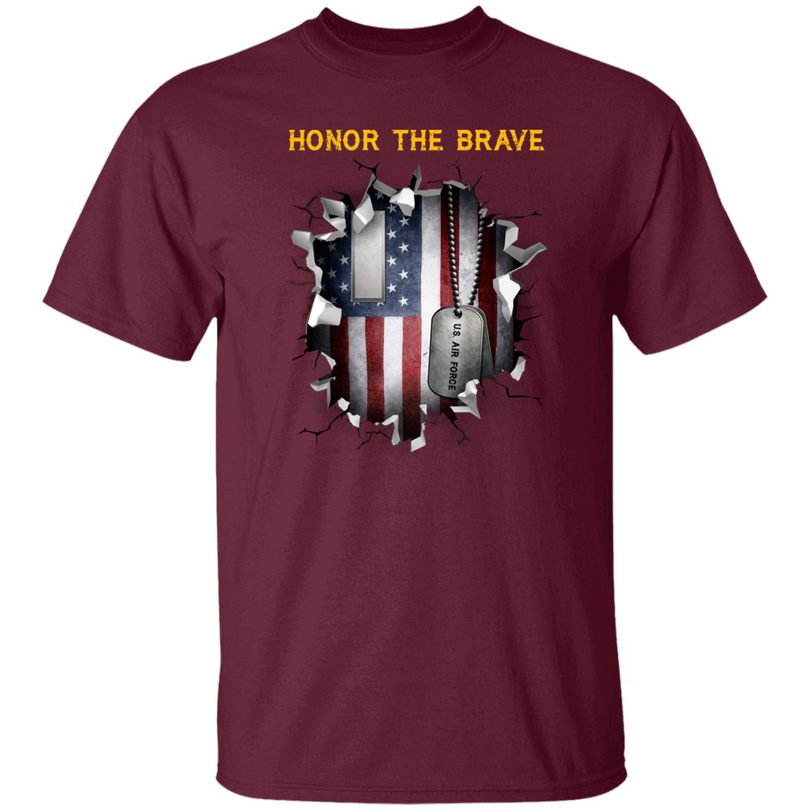 US Air Force O-2 First Lieutenant 1st L O2 Commissioned Officer  - Honor The Brave - Honor The Brave Front Shirt