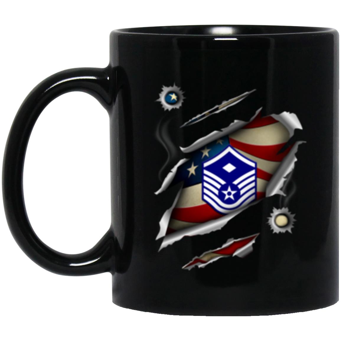 US Air Force E-7 First sergeant E-7 Rank 11oz - 15oz Black Mug