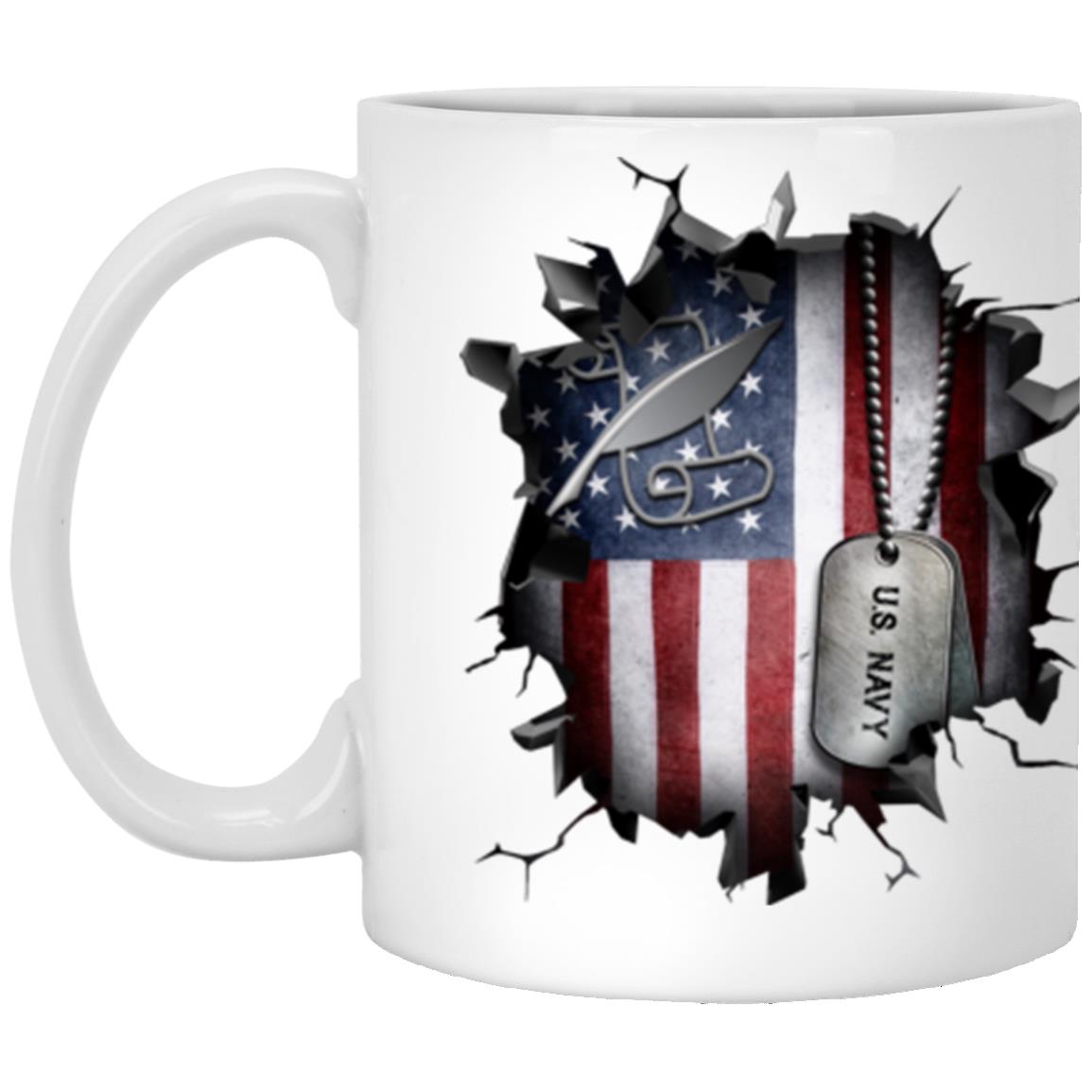 US Navy Journalist Navy JO 3D Break Effect 11oz - 15oz White Mug