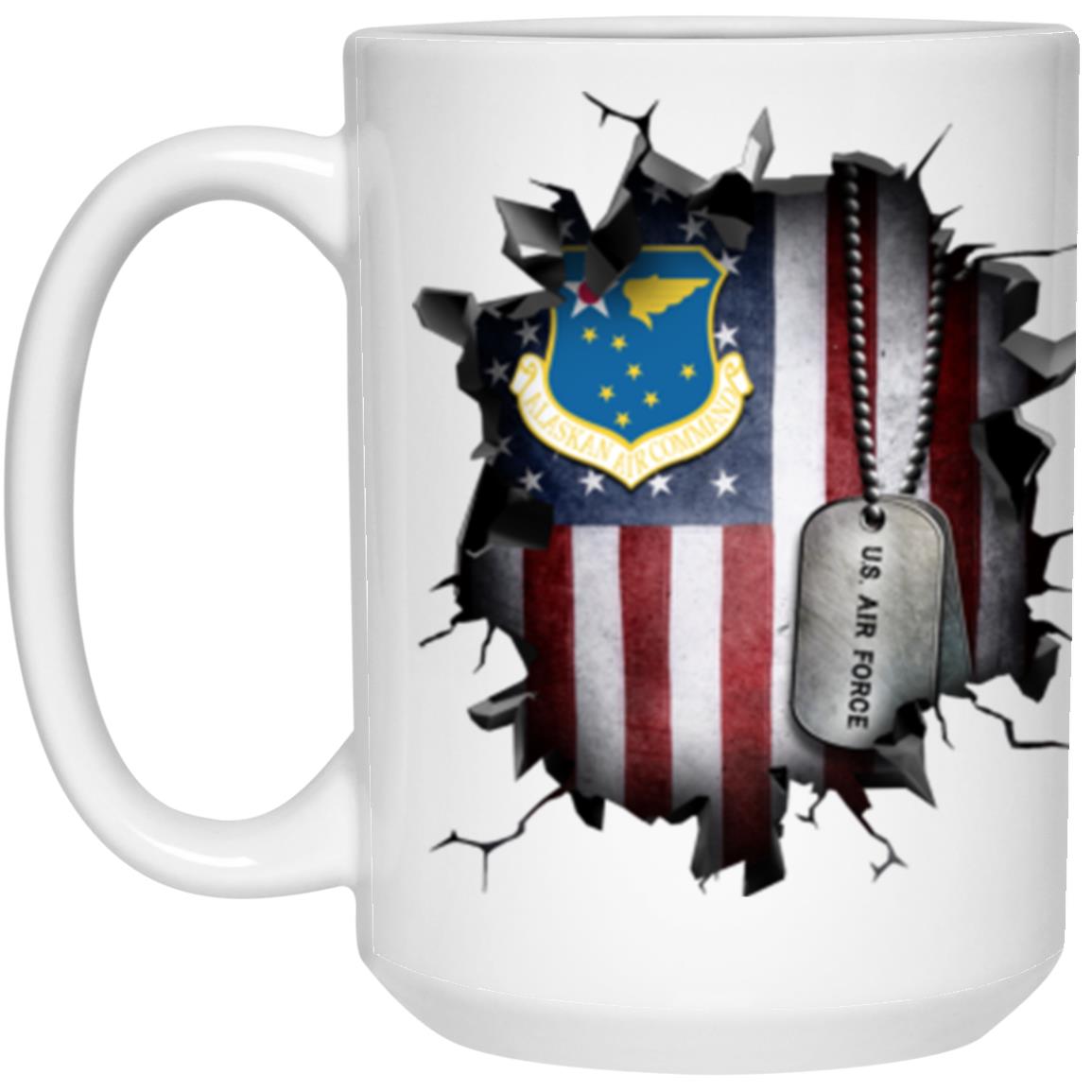 US Air Force Alaskan Air Command 3D Break Effect Coffee Mug 11oz - 15oz White Mug