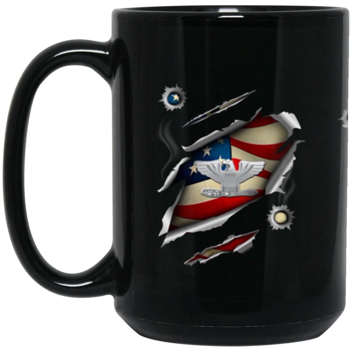 US Air Force O-6 Colonel Col O6 Field Officer Ranks 11oz - 15oz Black Mug