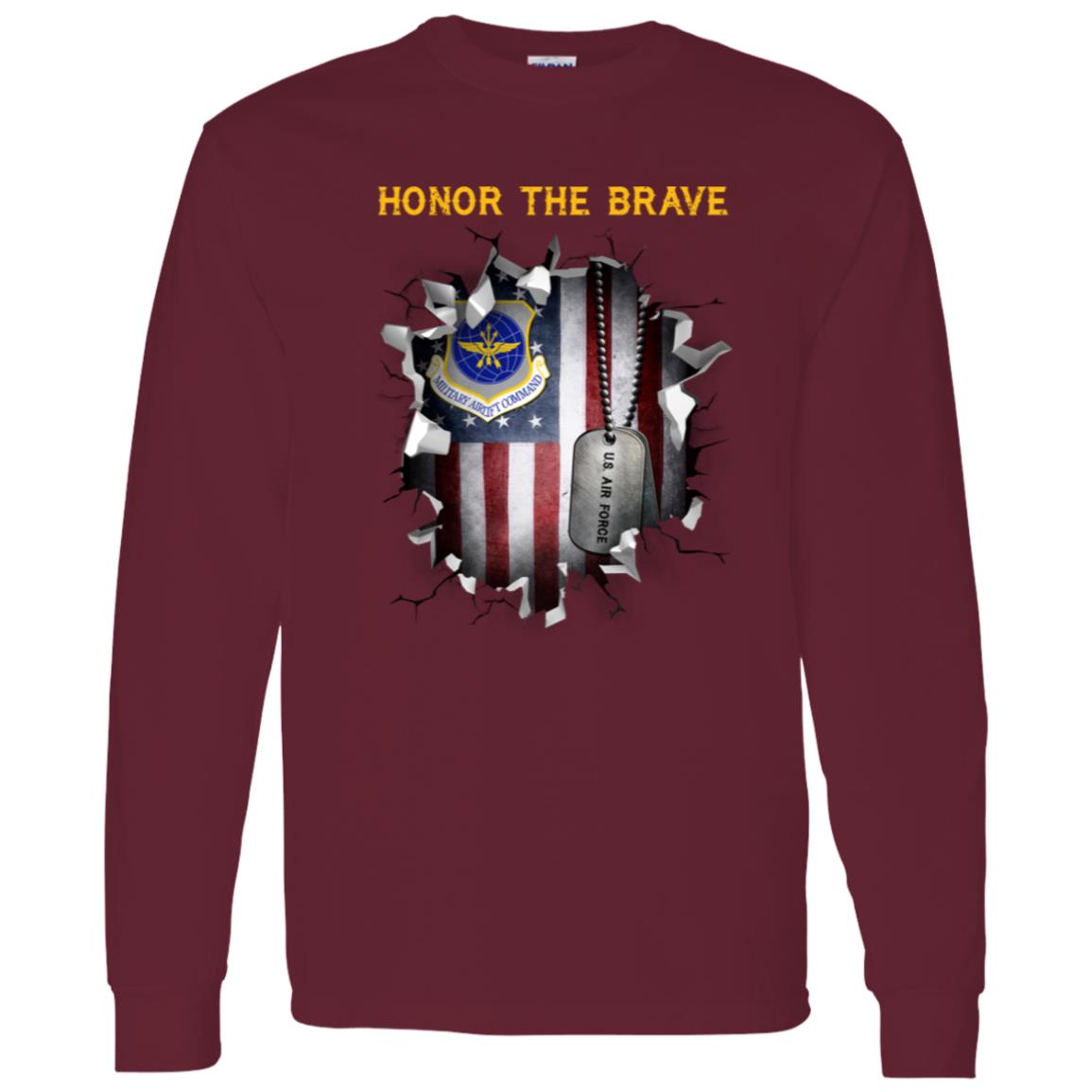 US Air Force Military Airlift Command - Honor The Brave Front Shirt