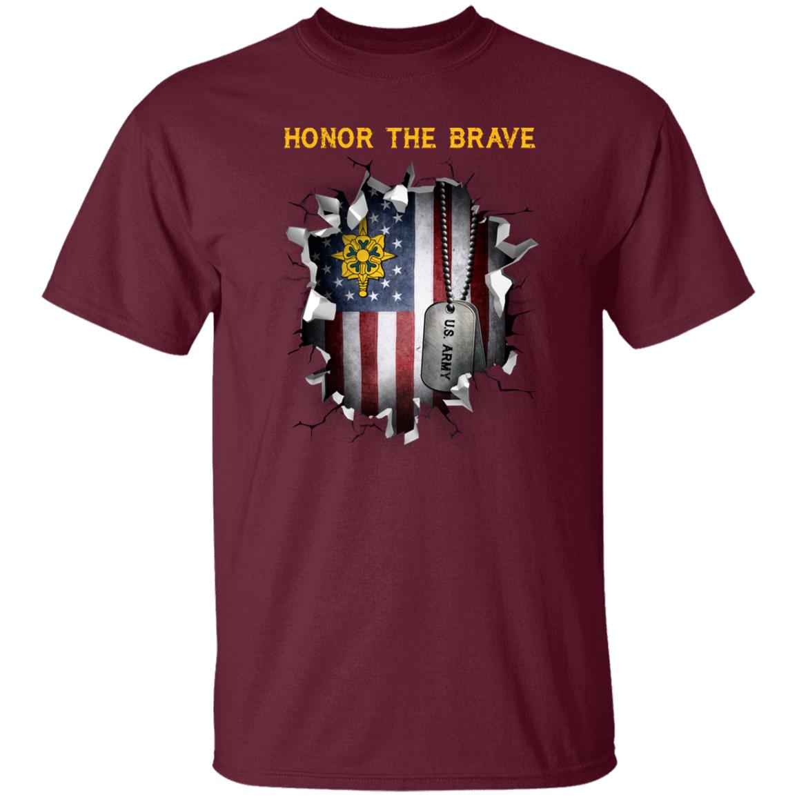 US Army Military Intelligence Branch  - Honor The Brave Front Shirt