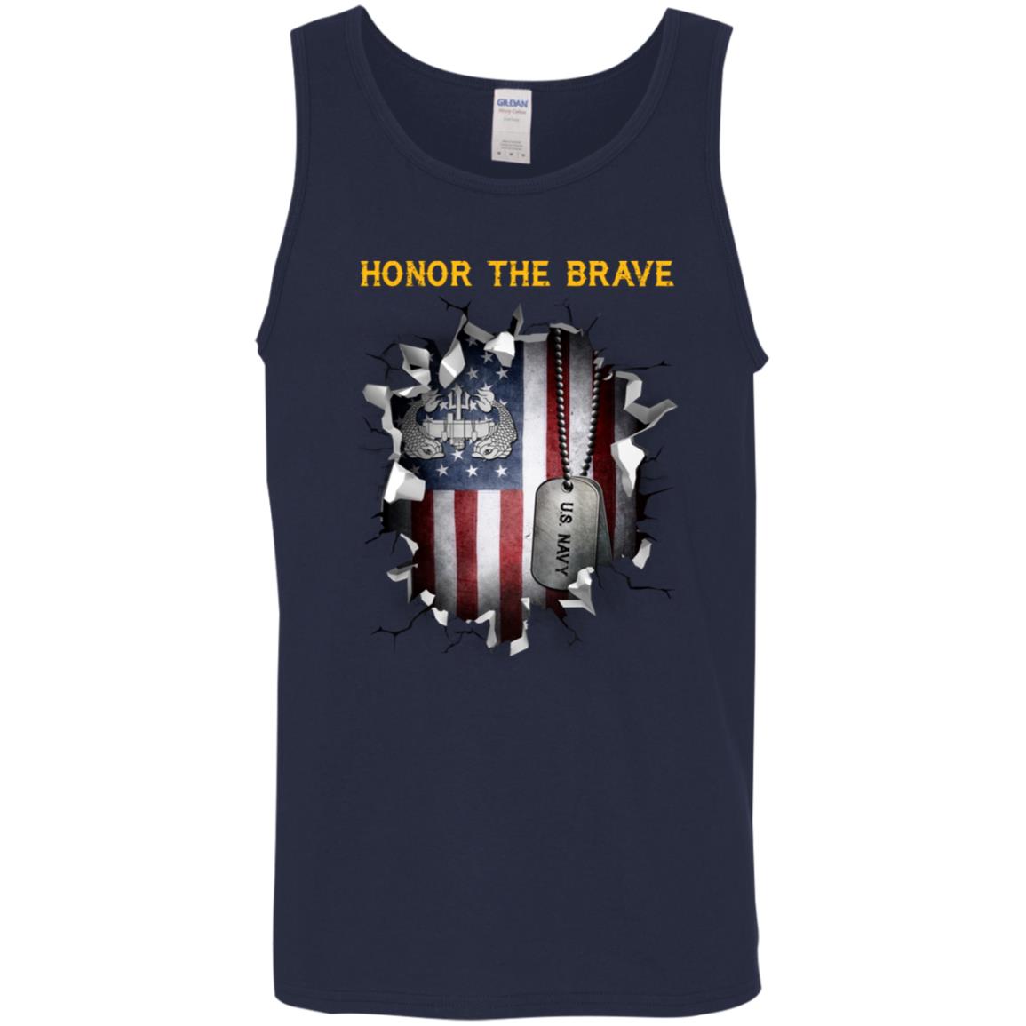 US Navy Deep Submergence Enlisted Badge - Honor The Brave Front Shirt