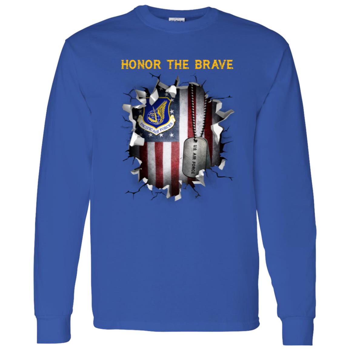 US Air Force Pacific Air Forces  - Honor The Brave Front Shirt