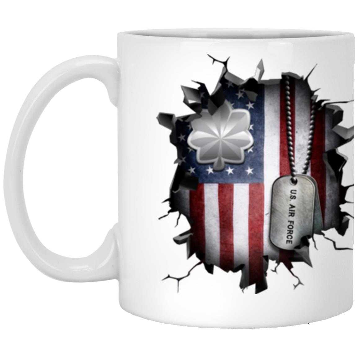 US Air Force O-5 Lieutenant Colonel Lt Co O5 Field Officer Ranks 3D Break Effect Coffee Mug 11oz - 15oz White Mug