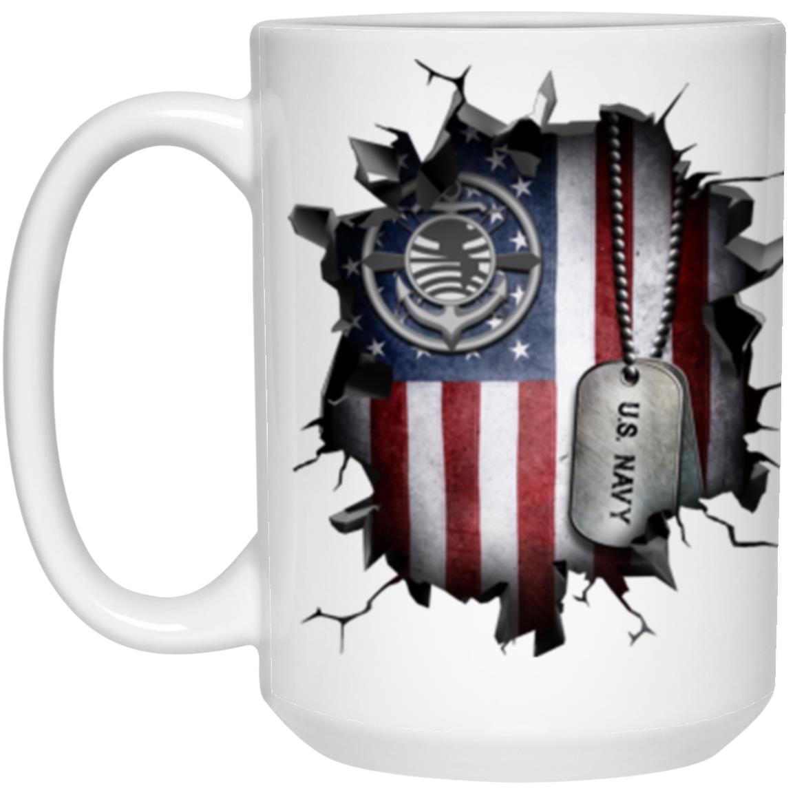 US Navy Religious Program Specialist Navy RP 3D Break Effect 11oz - 15oz White Mug