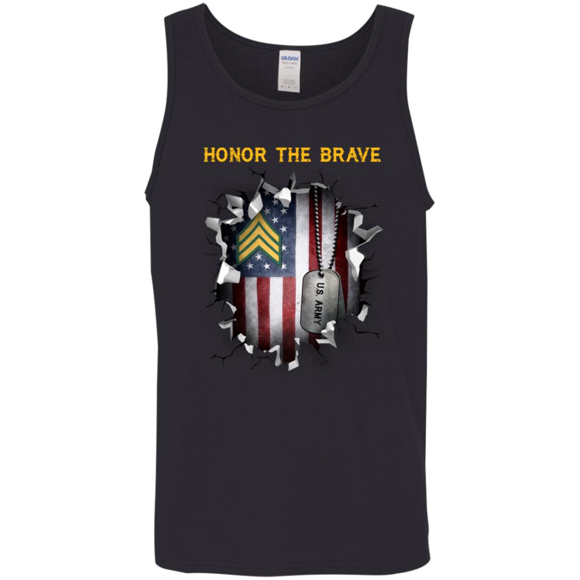 US Army E-5 Sergeant E5 SGT Noncommissioned Officer - Honor The Brave Front Shirt