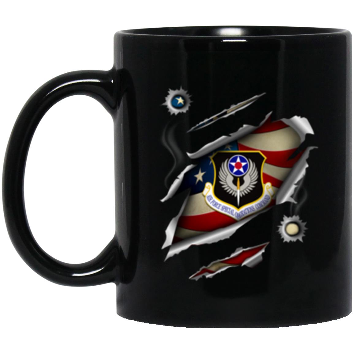 US Air Force Special Operations Command 3D Bullet Holes Effect 11oz - 15oz Black Mug