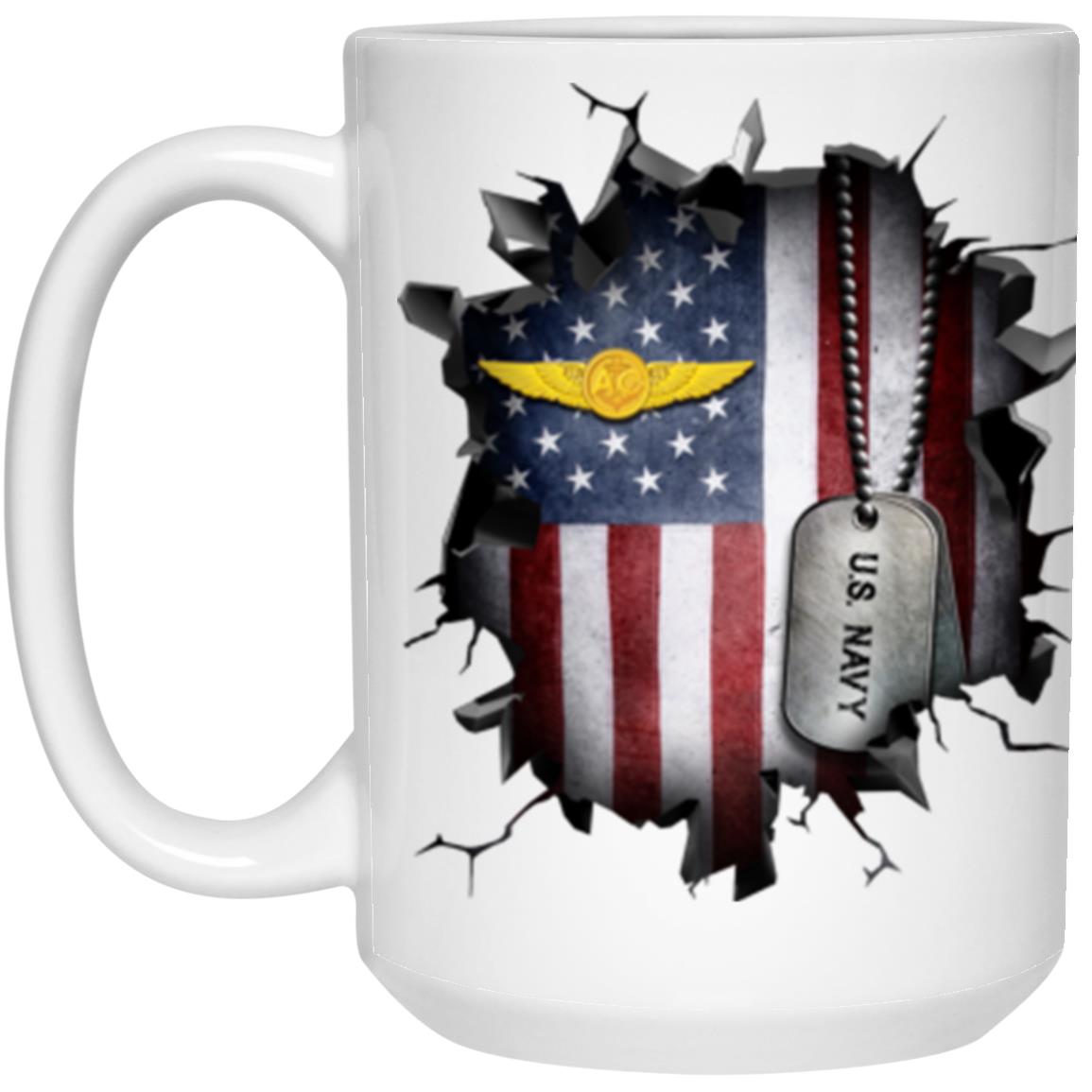 US Navy Naval Aircrew Warfare Specialist 3D Break Effect Coffee Mug 11oz - 15oz White Mug