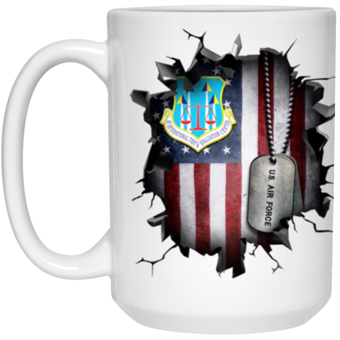 US Air Force Operational Test and Evaluation Center 3D Break Effect Coffee Mug 11oz - 15oz White Mug