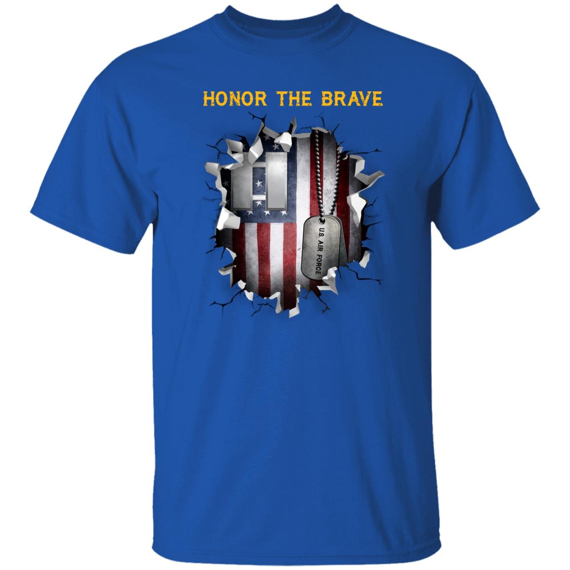 US Air Force O-3 Captain Capt O3 Commissioned Officer  - Honor The Brave - Honor The Brave Front Shirt