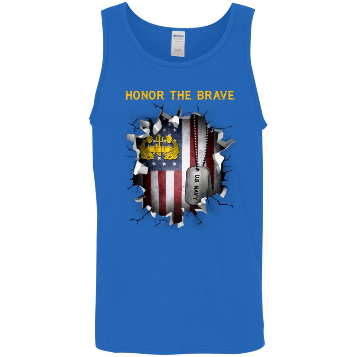 US Navy Deep Submergence Officer Badge - Honor The Brave Front Shirt