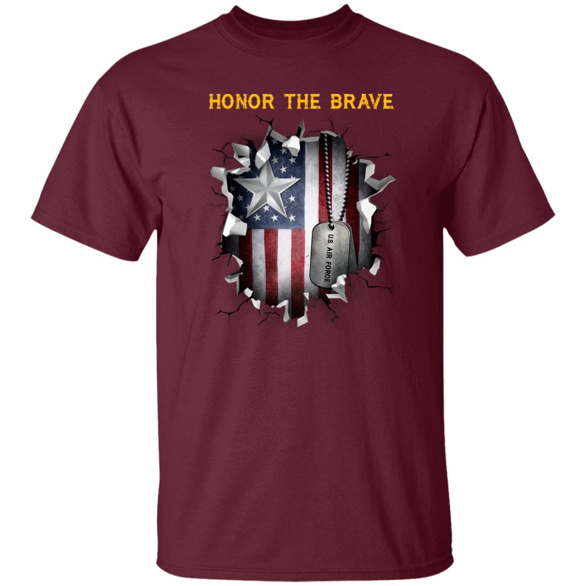 US Air Force O-7 Brigadier General Brig O7 General Officer  - Honor The Brave - Honor The Brave Front Shirt