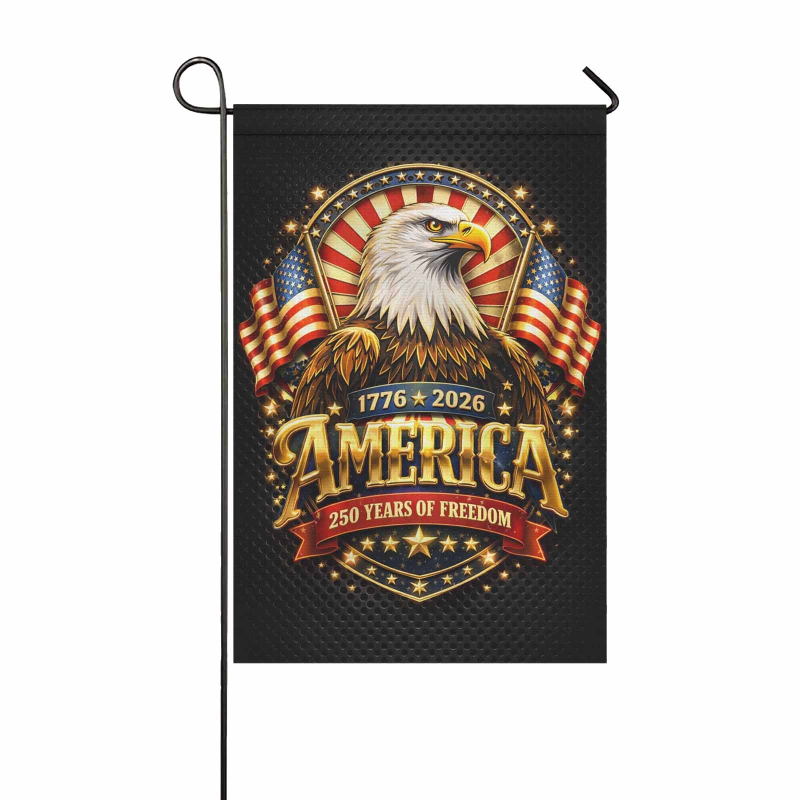 America 250 Patriotic Eagle Garden Flag 1776-2026 Independence Decor