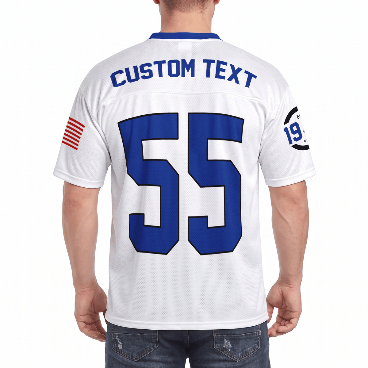 Custom U.S. Air Force Sports Shirt Personalized Rank Text and Jersey Number