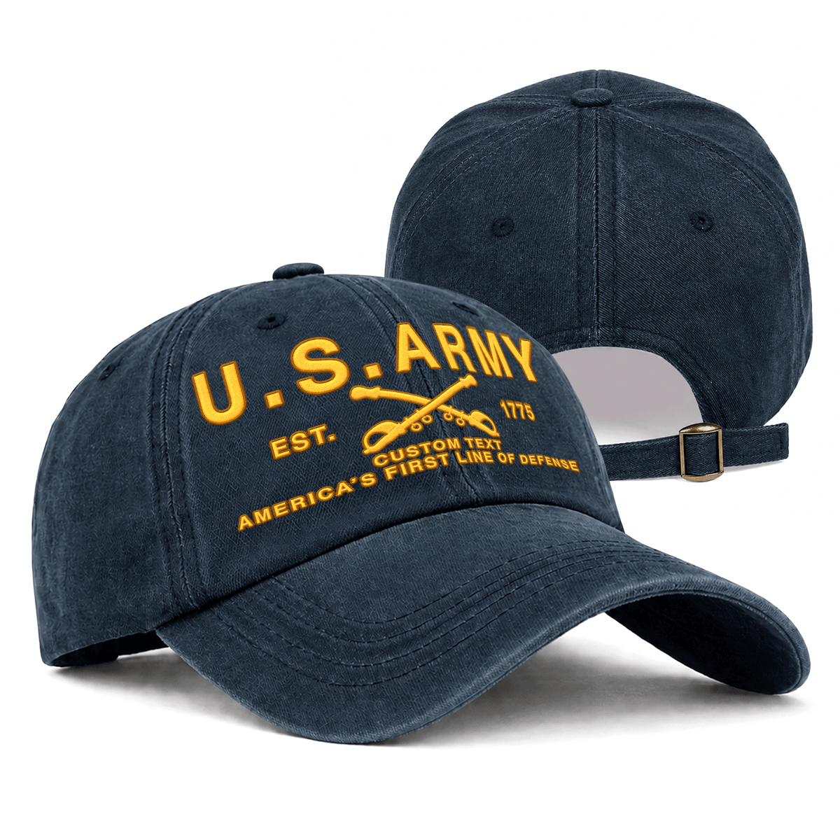 Custom U.S. Army Cotton Hat Personalized Rank and Name