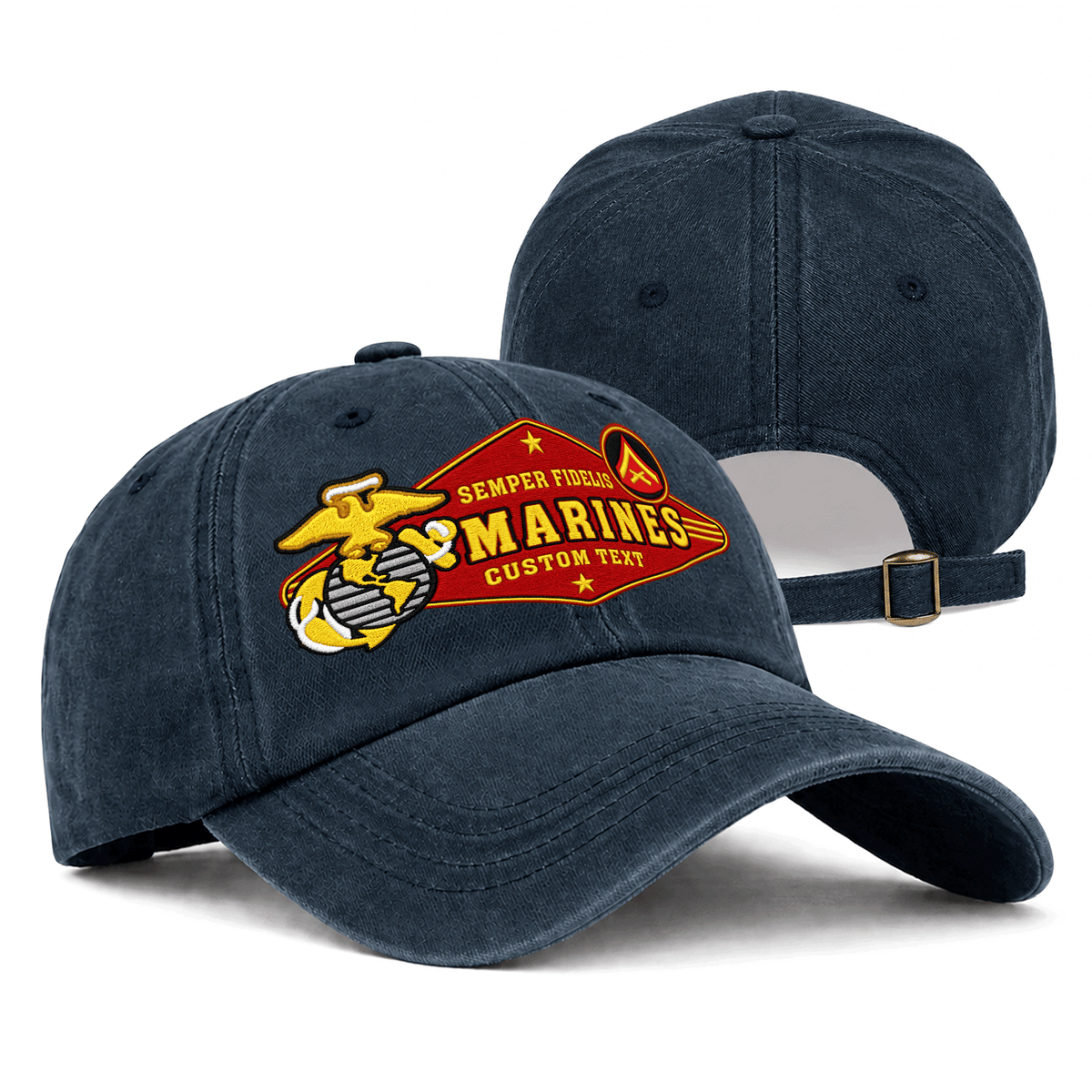 Custom U.S. Marine Corps Cotton Hat Personalized Rank and Name