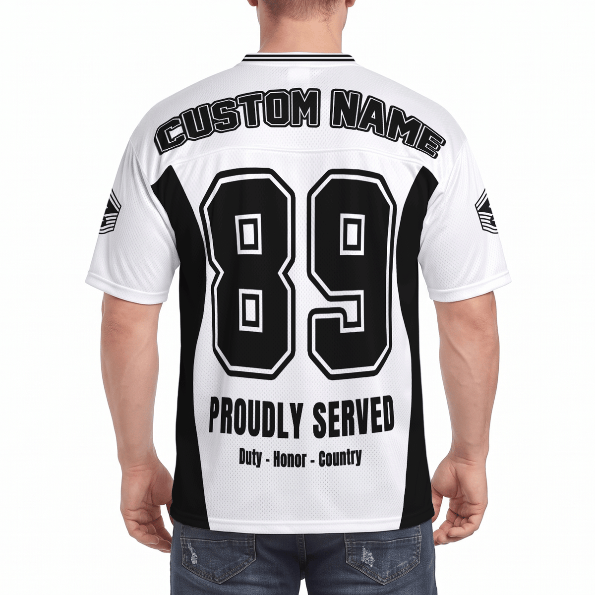Custom USAF Sports Jersey Personalized Rank Text and Jersey Number
