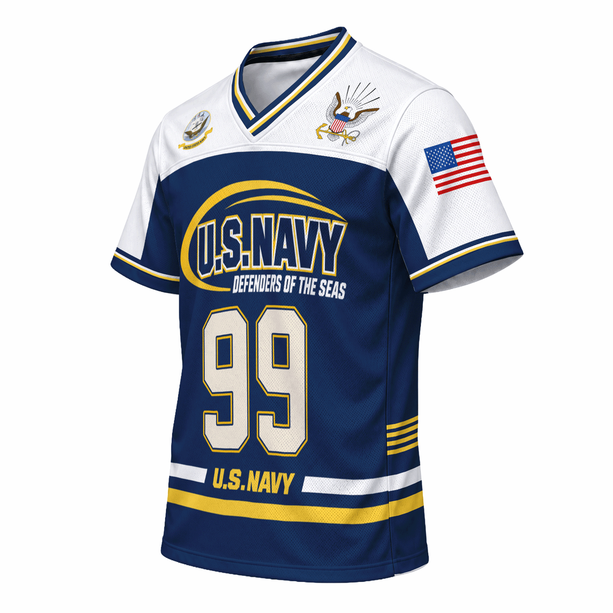 U.S. Navy Military Jersey Custom Rank Name Text and Number