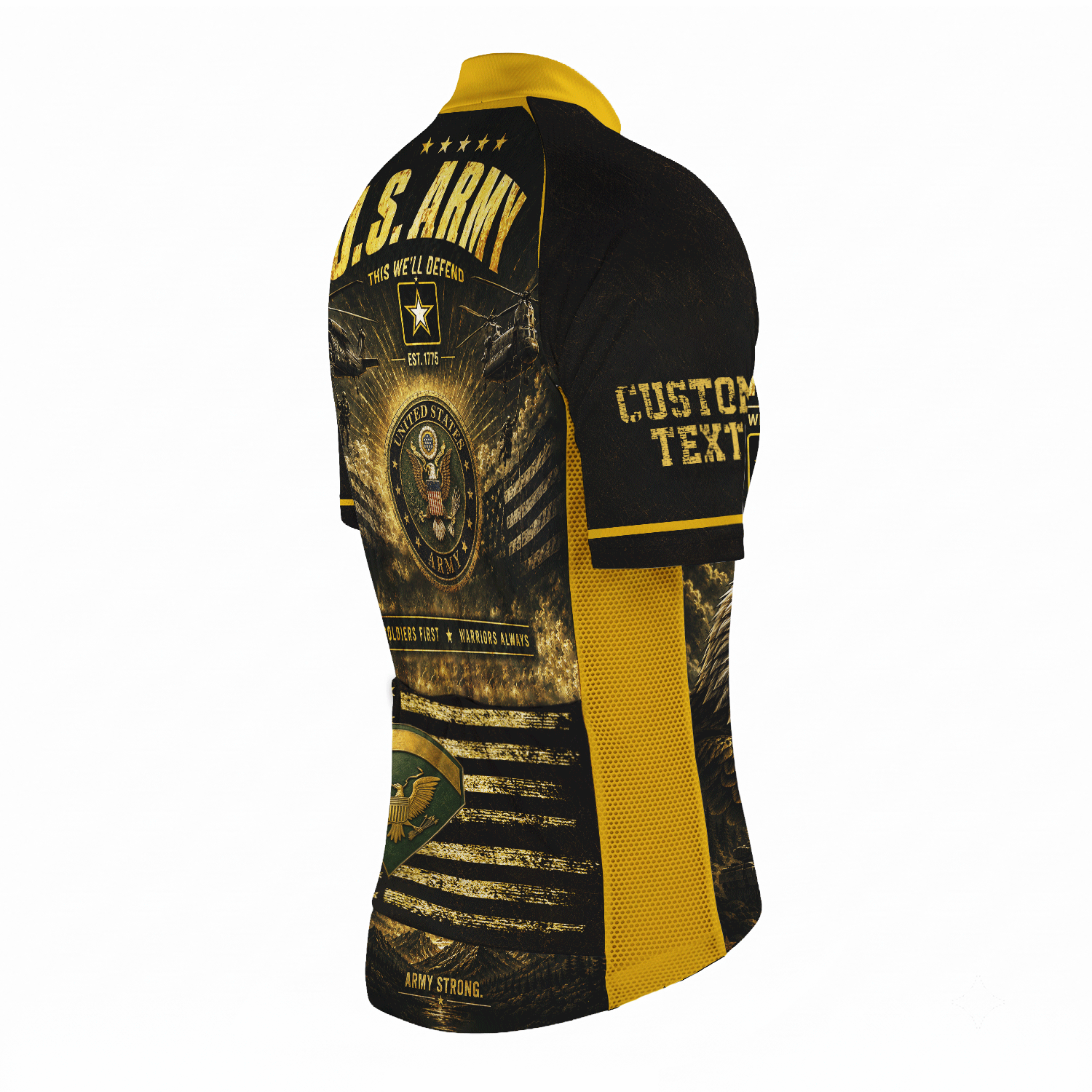 U.S. Army Veteran Personalized Cycling Jersey Custom Military Shirt