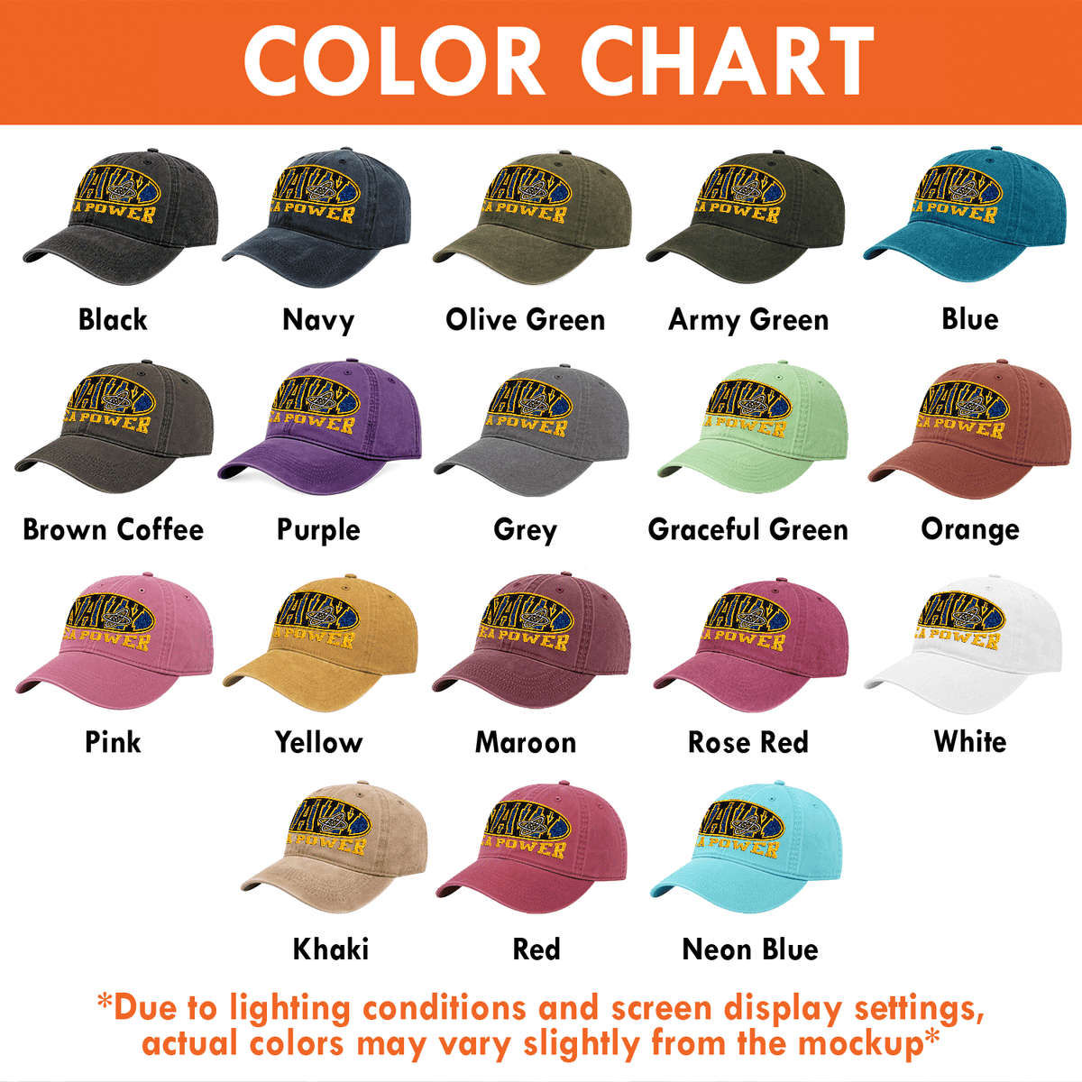 U.S. Navy Washed Cotton Cap Personalized Rank and Custom Text