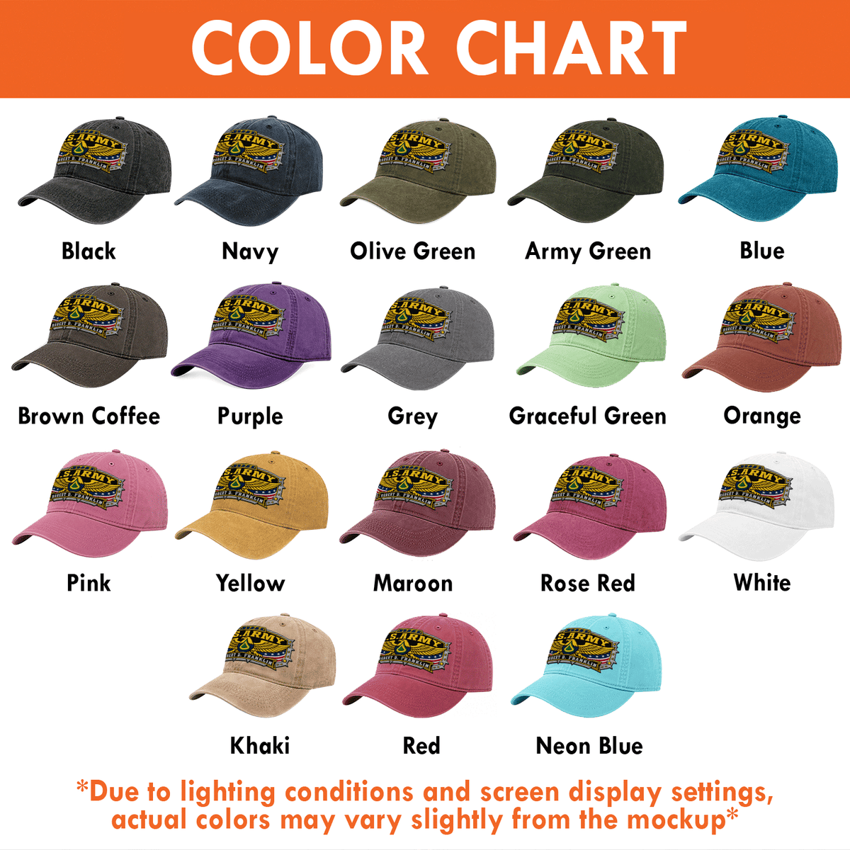 Army Veteran Embroidered Cap Custom Rank and Personalized Text