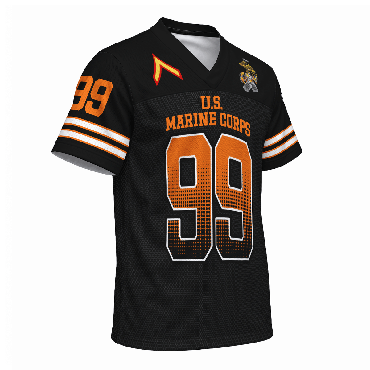 Custom USMC Sports Jersey Personalized Rank Text and Jersey Number