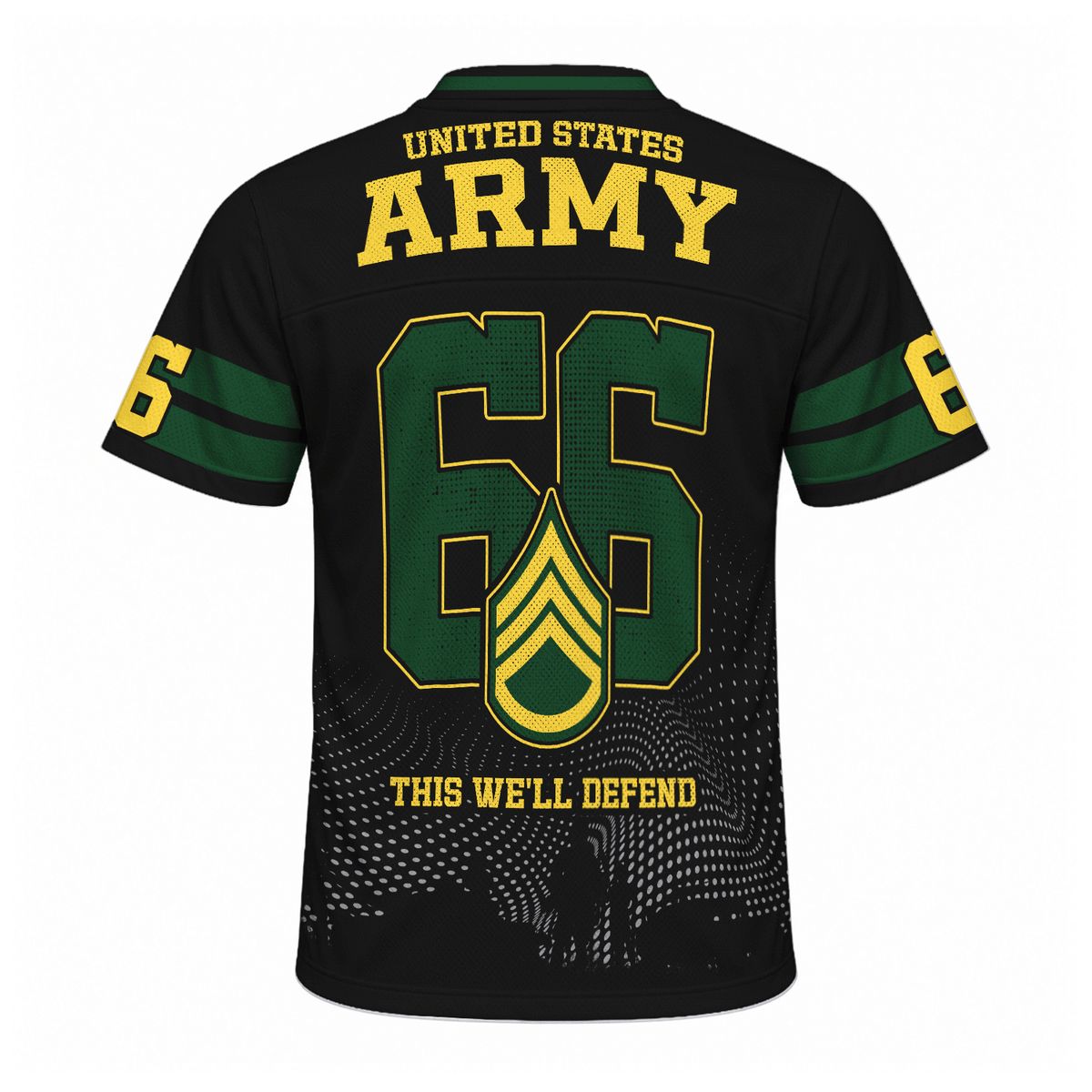 U.S. Army Personalized Sports Jersey Custom Rank Text Military Apparel