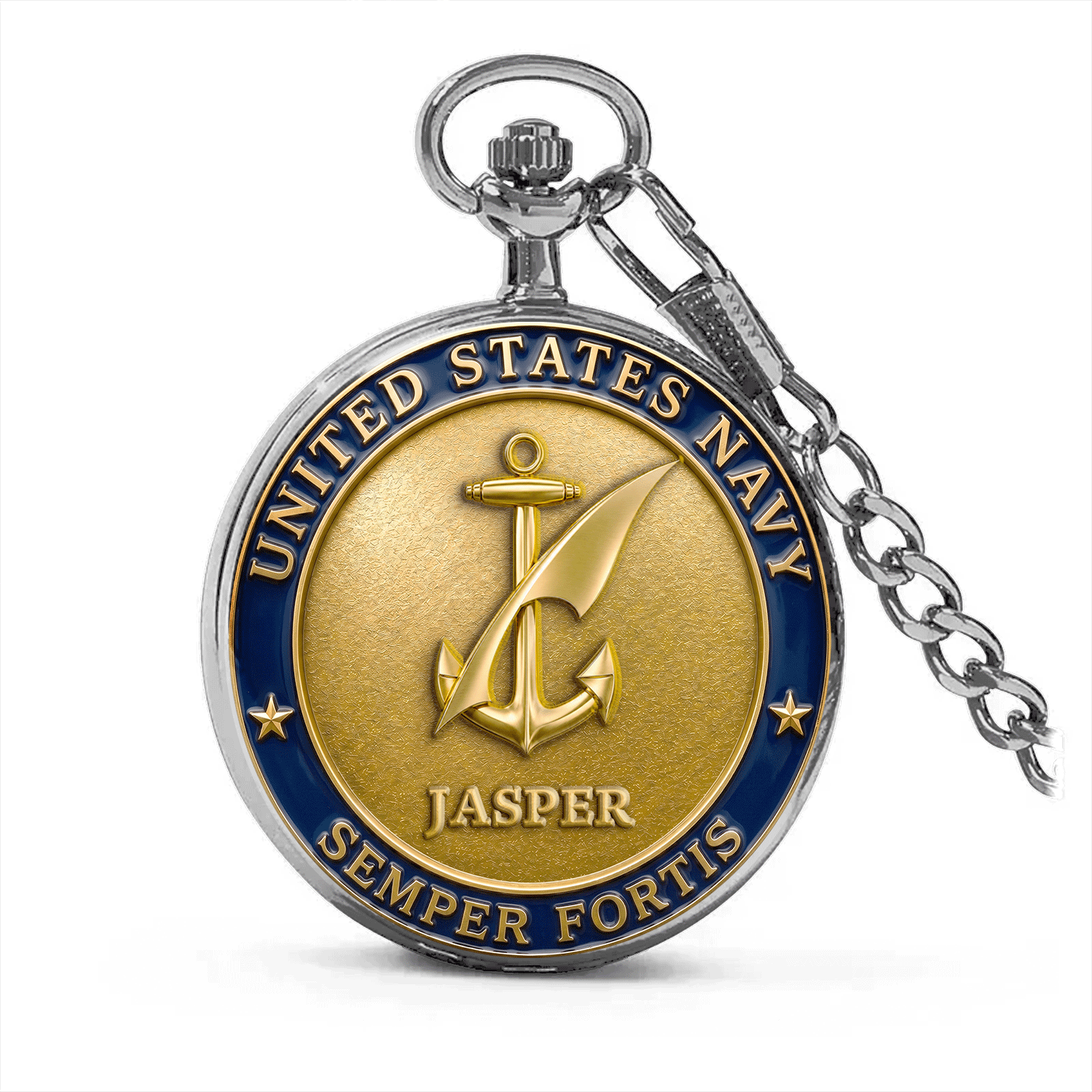 Custom US Navy Pocket Watch 250th Anniversary Collector Gift