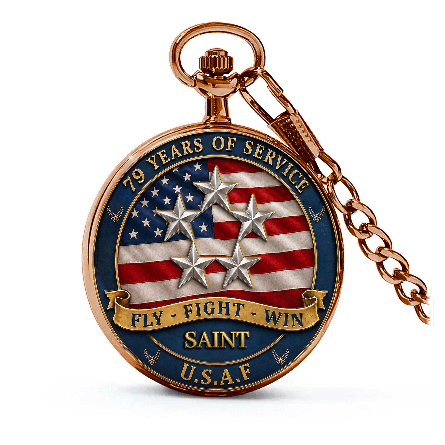 Custom US Air Force Pocket Watch Promotion Gift