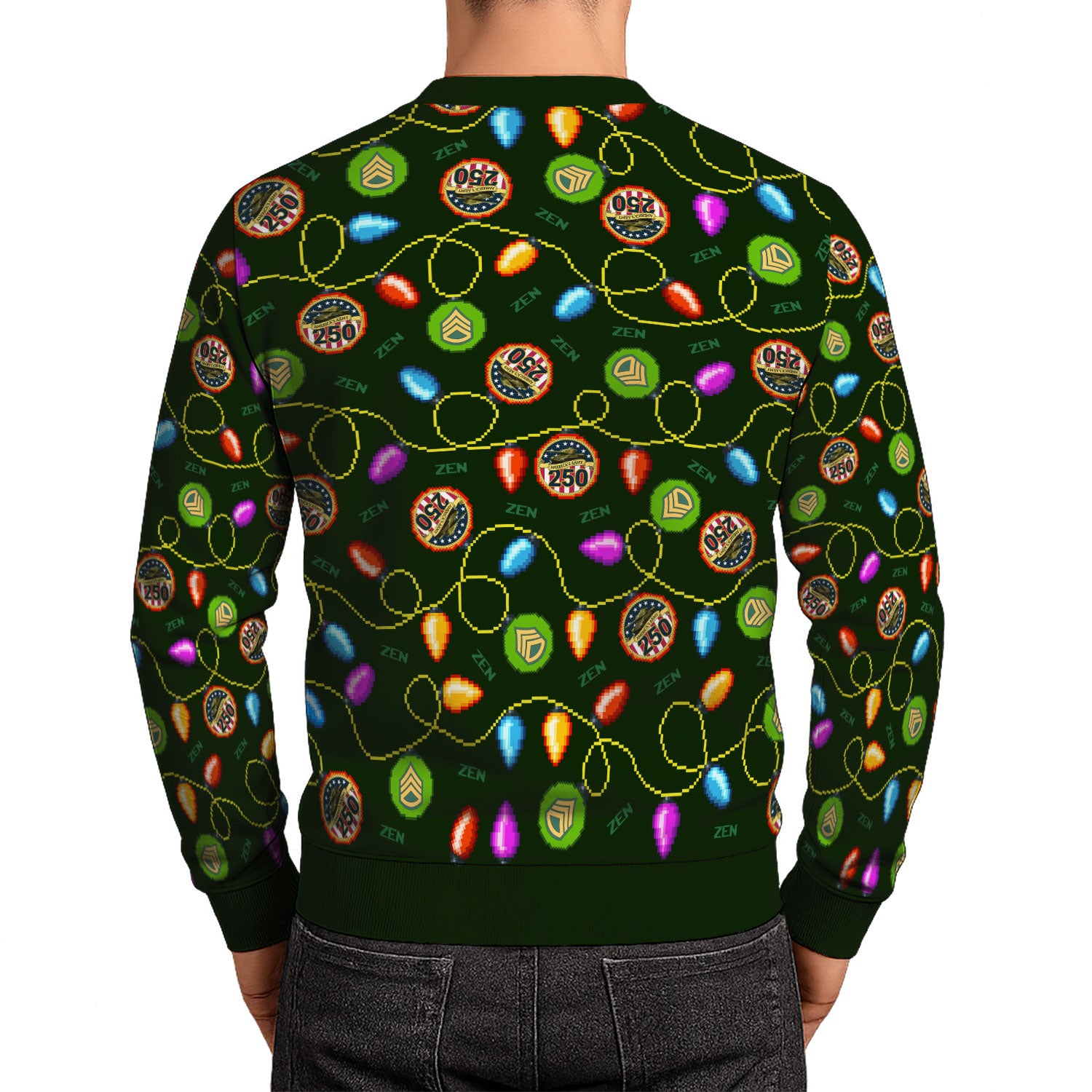 Custom Ranks And Text US Army Ugly Christmas Sweater for Women Men KAUST02