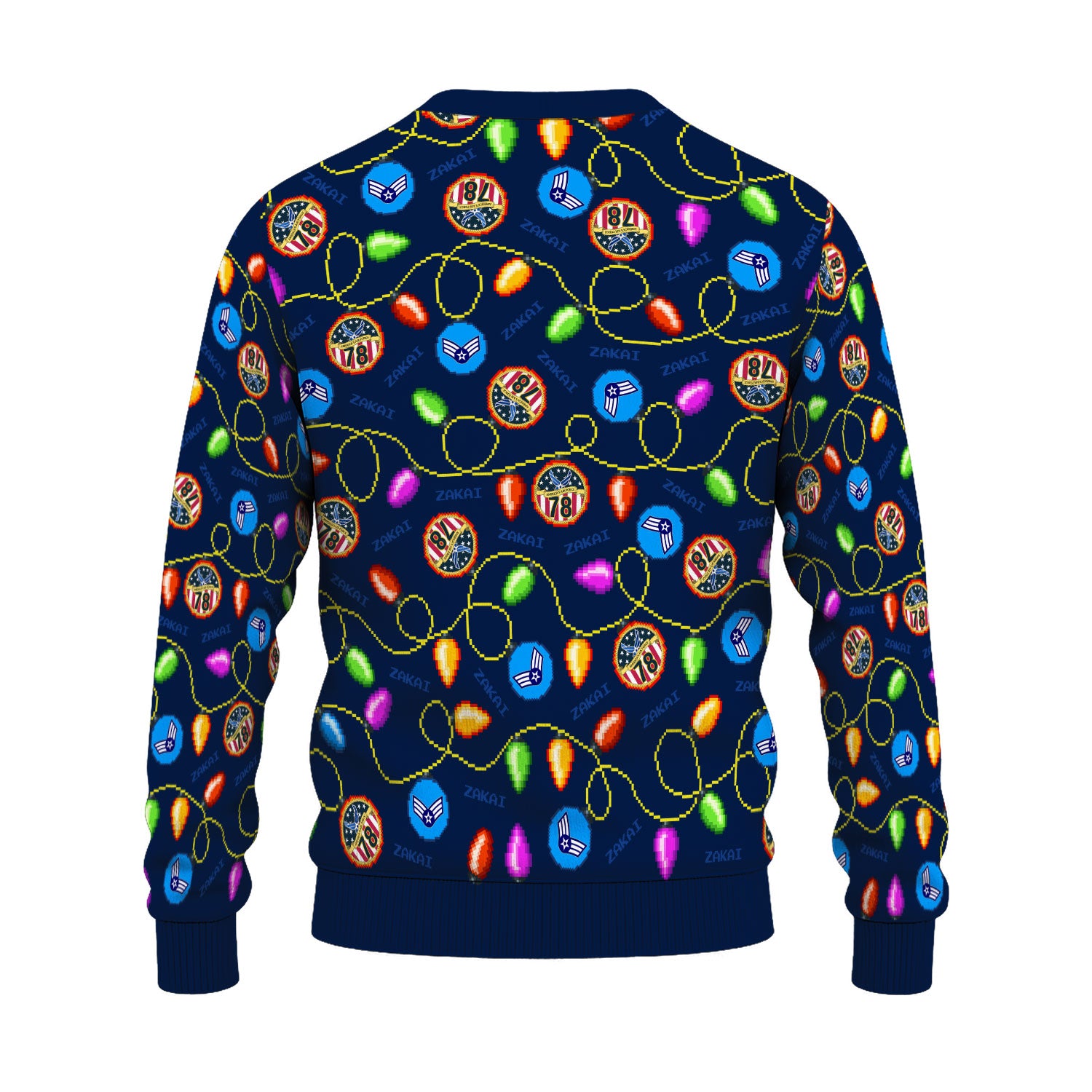 Custom Ranks And Text US Air Force Ugly Christmas Sweater for Women Men KAUST02