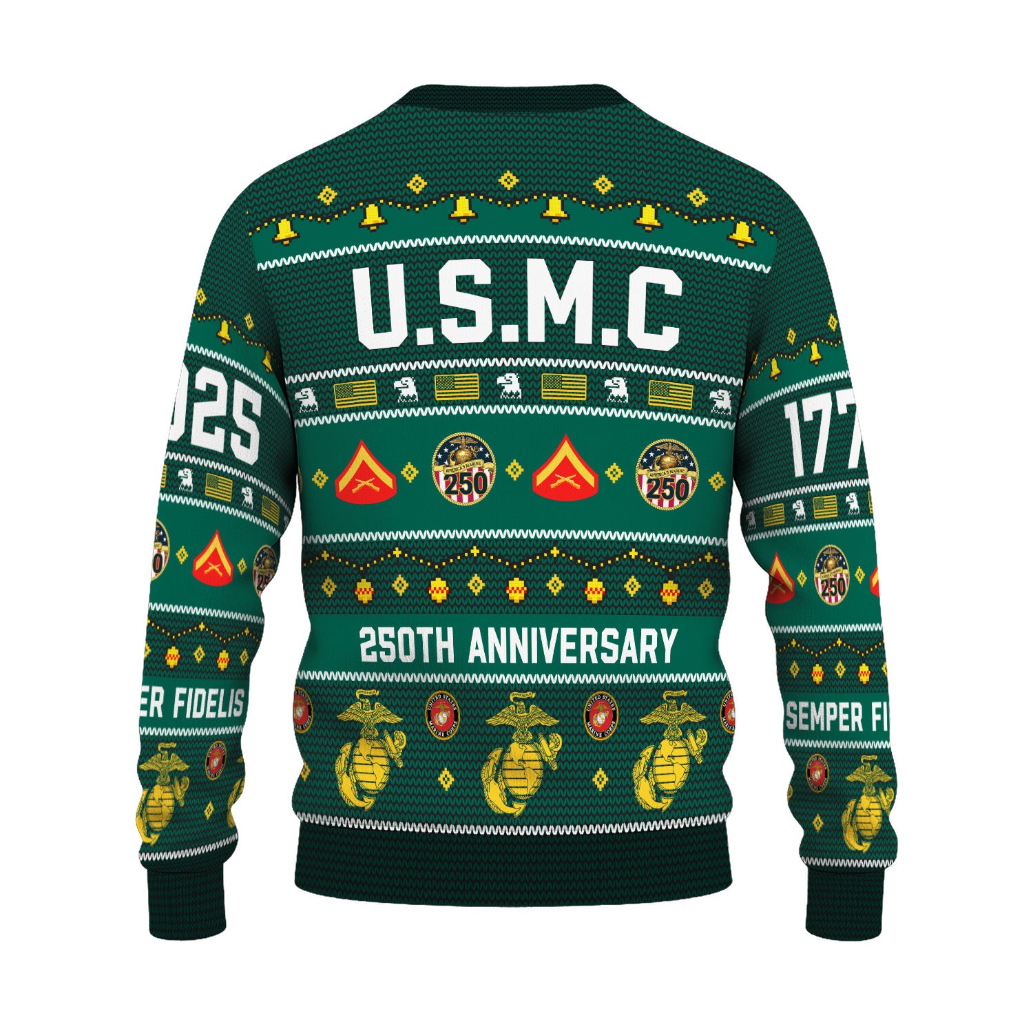 Custom Ranks And Text USMC Ugly Christmas Sweater for Women Men KAUST03