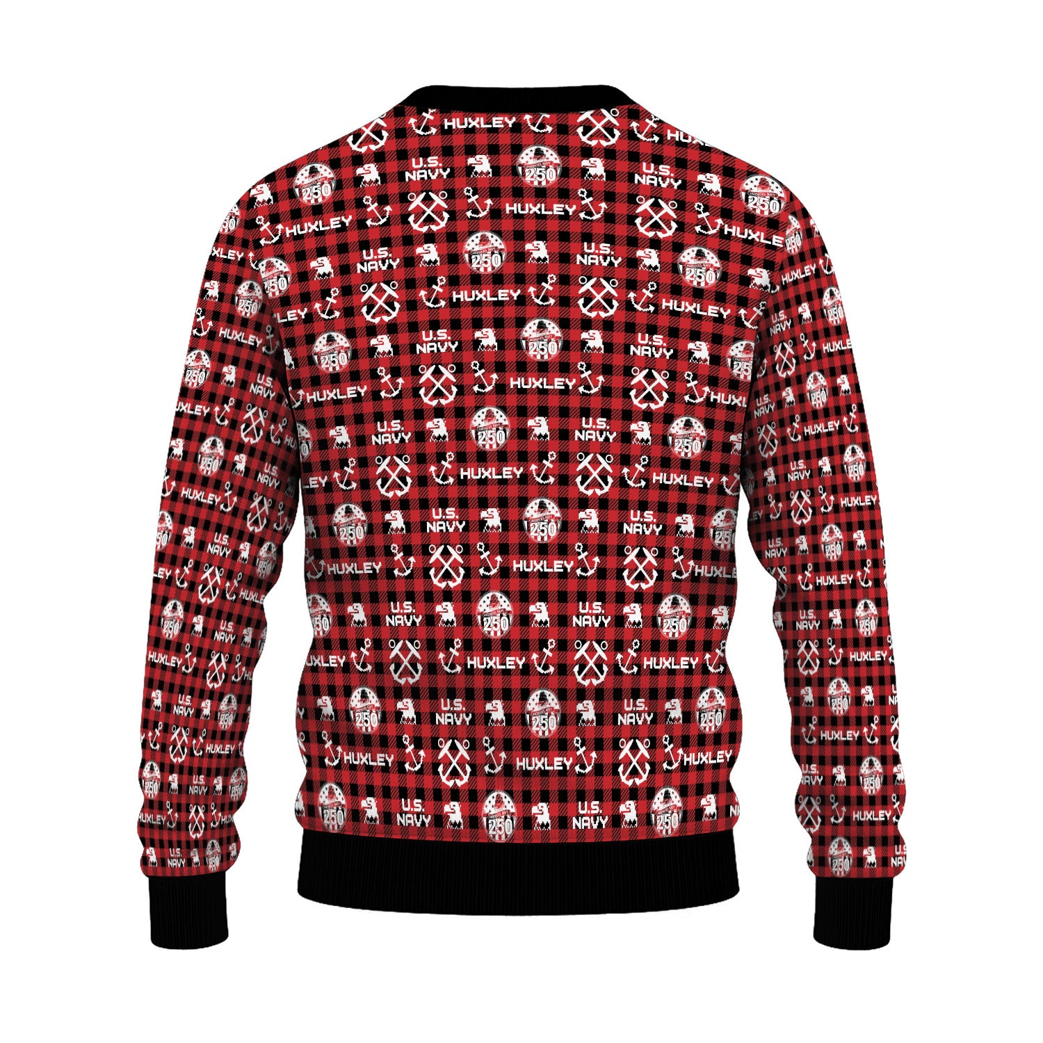 Custom Ranks And Text US Navy Ugly Christmas Sweater for Women Men KAUST04