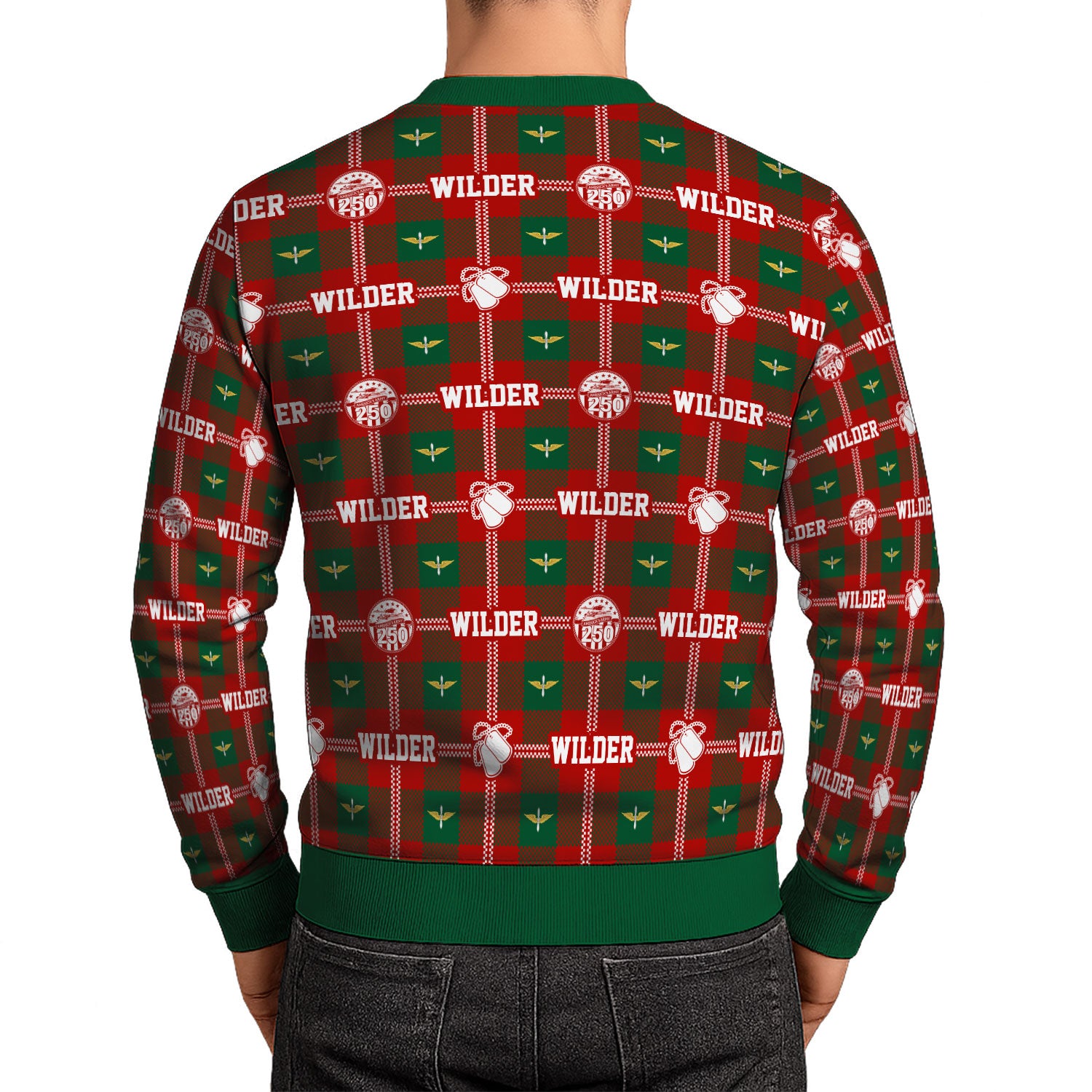 Custom Ranks And Text US Army Ugly Christmas Sweater for Women Men KAUST05