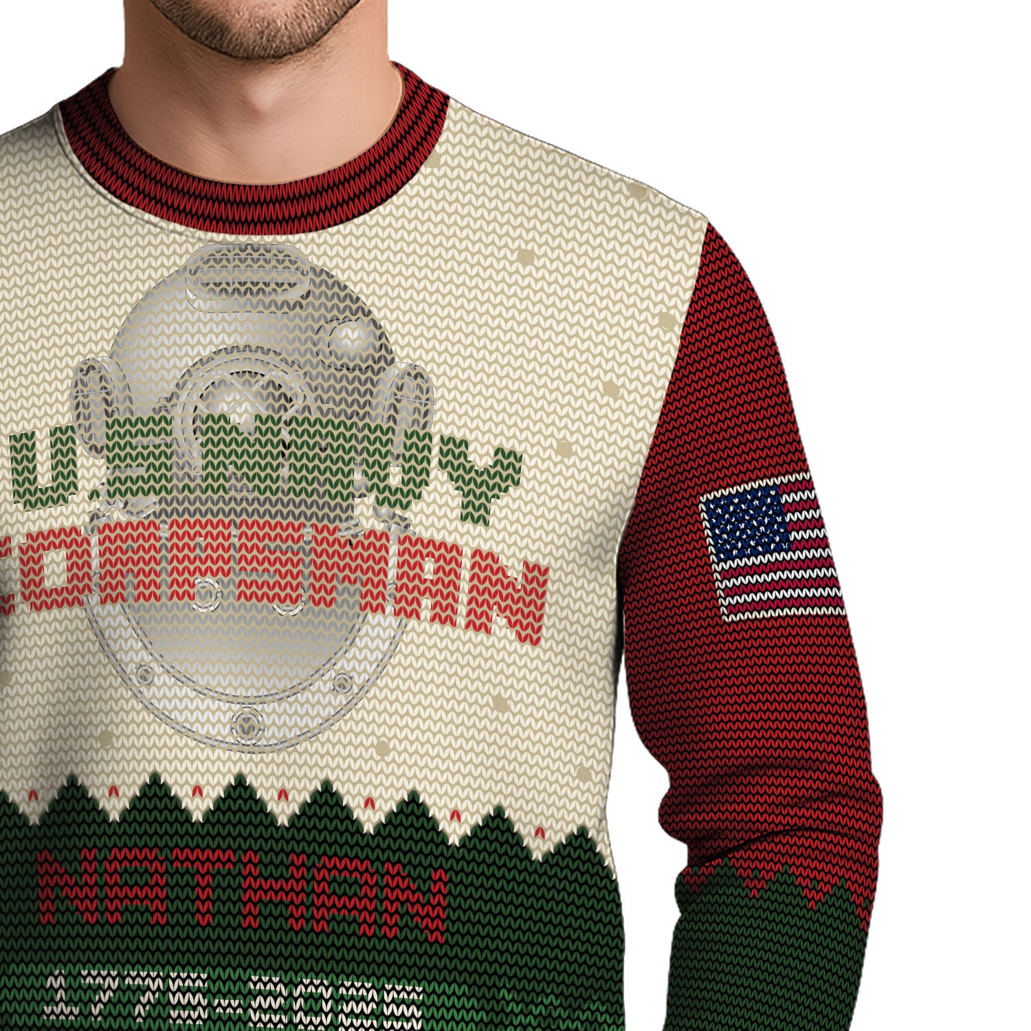 Custom Ranks And Text US Navy Ugly Christmas Sweater for Women Men KAUST07