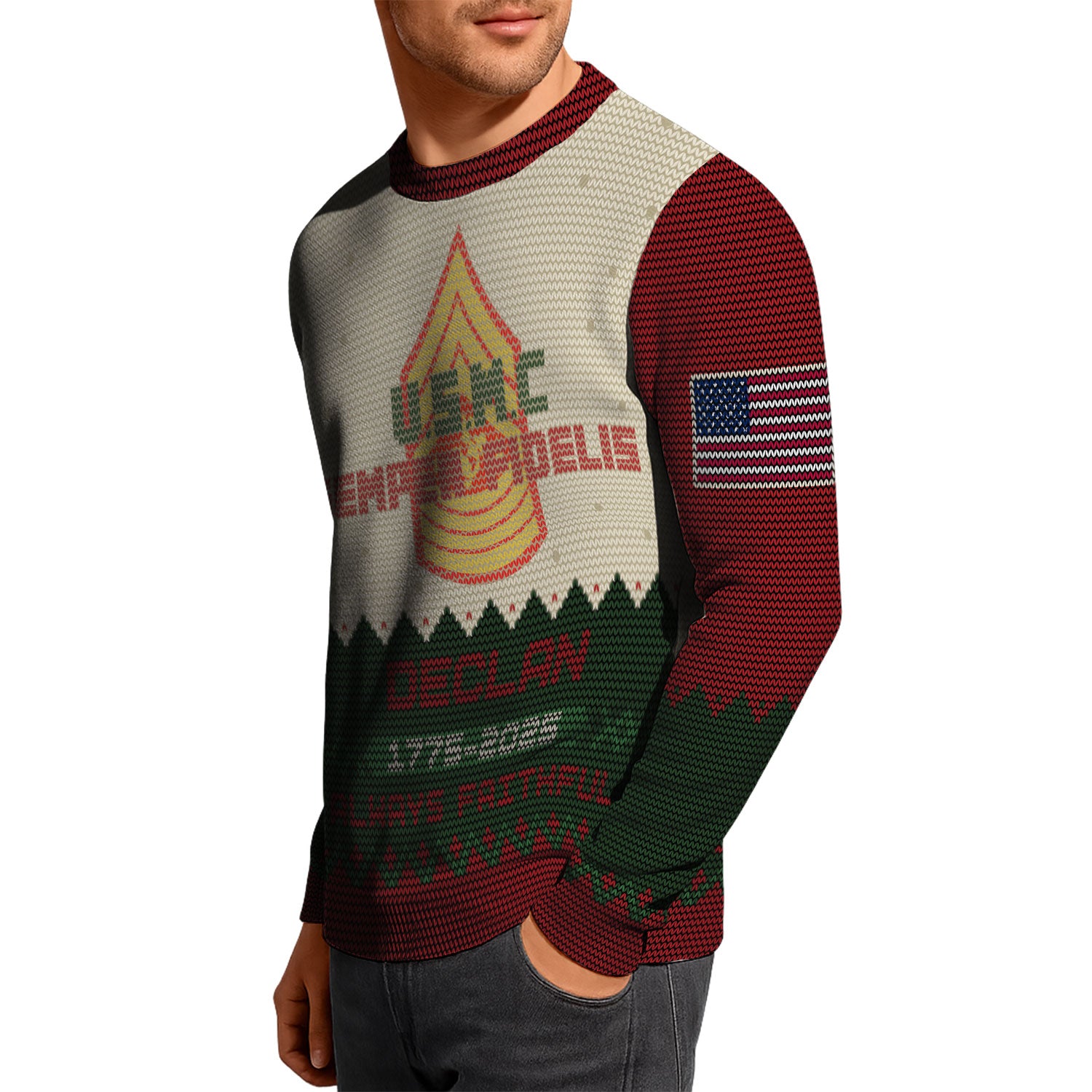 Custom Ranks And Text USMC Ugly Christmas Sweater for Women Men KAUST07