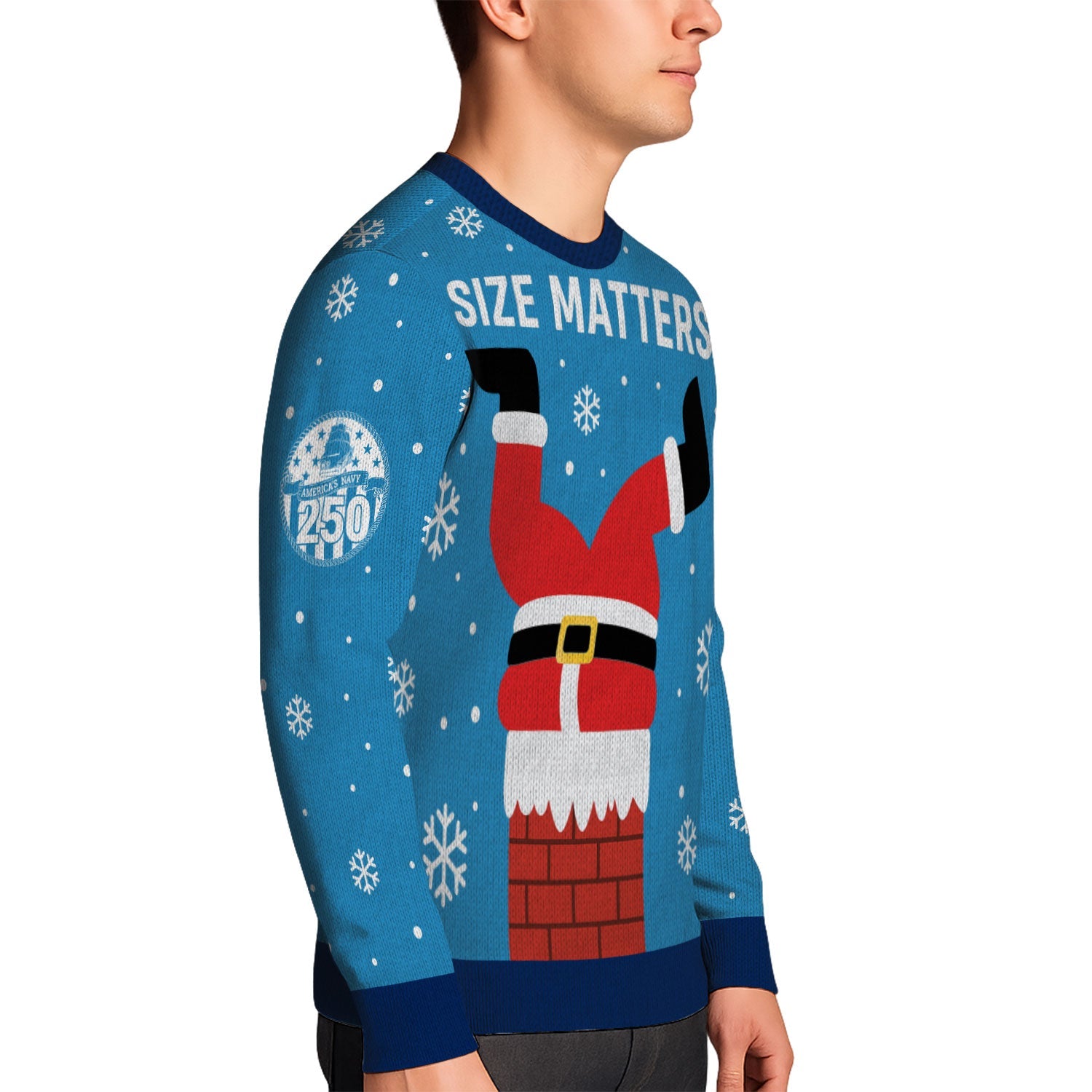 Personalized US Navy Christmas Ugly Sweater KAUST21