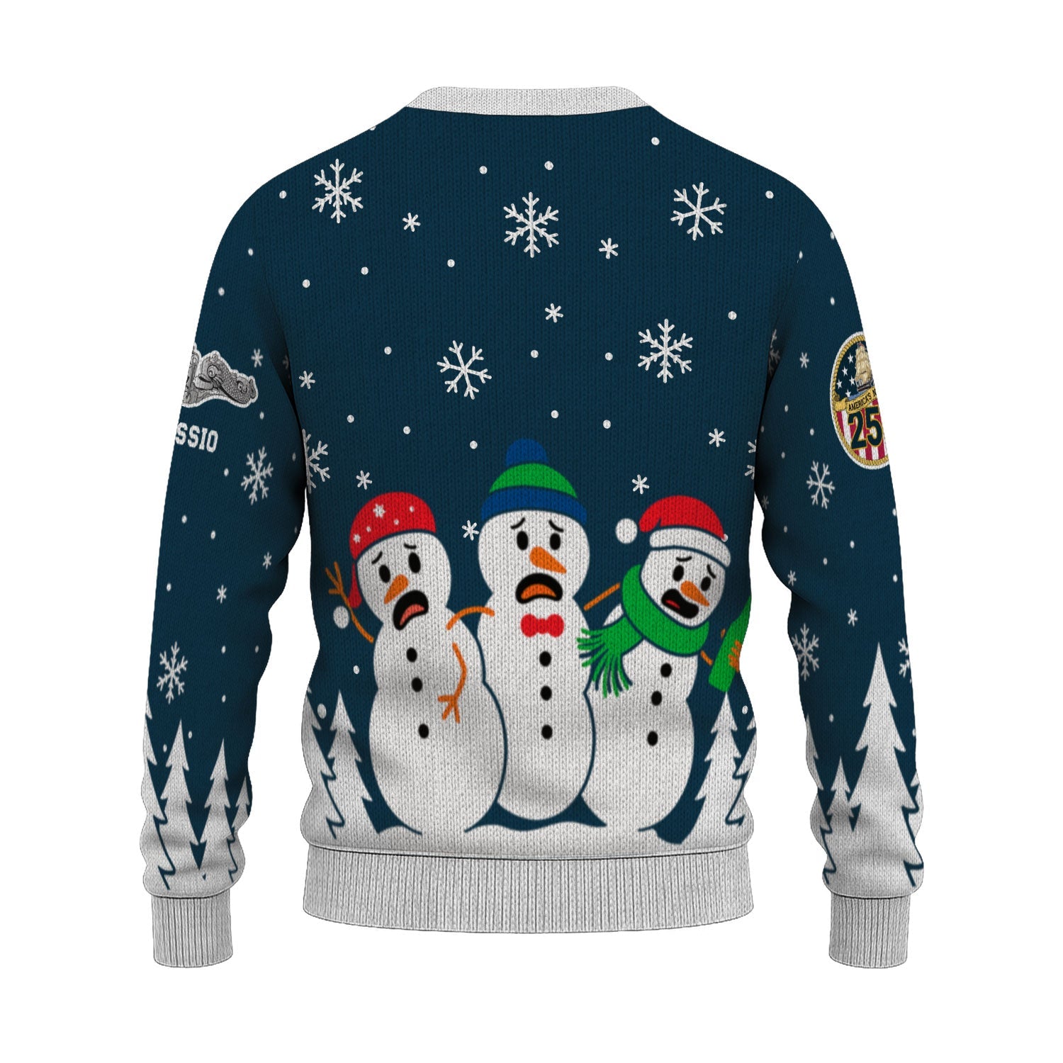 Personalized US Navy Christmas Ugly Sweater KAUST22