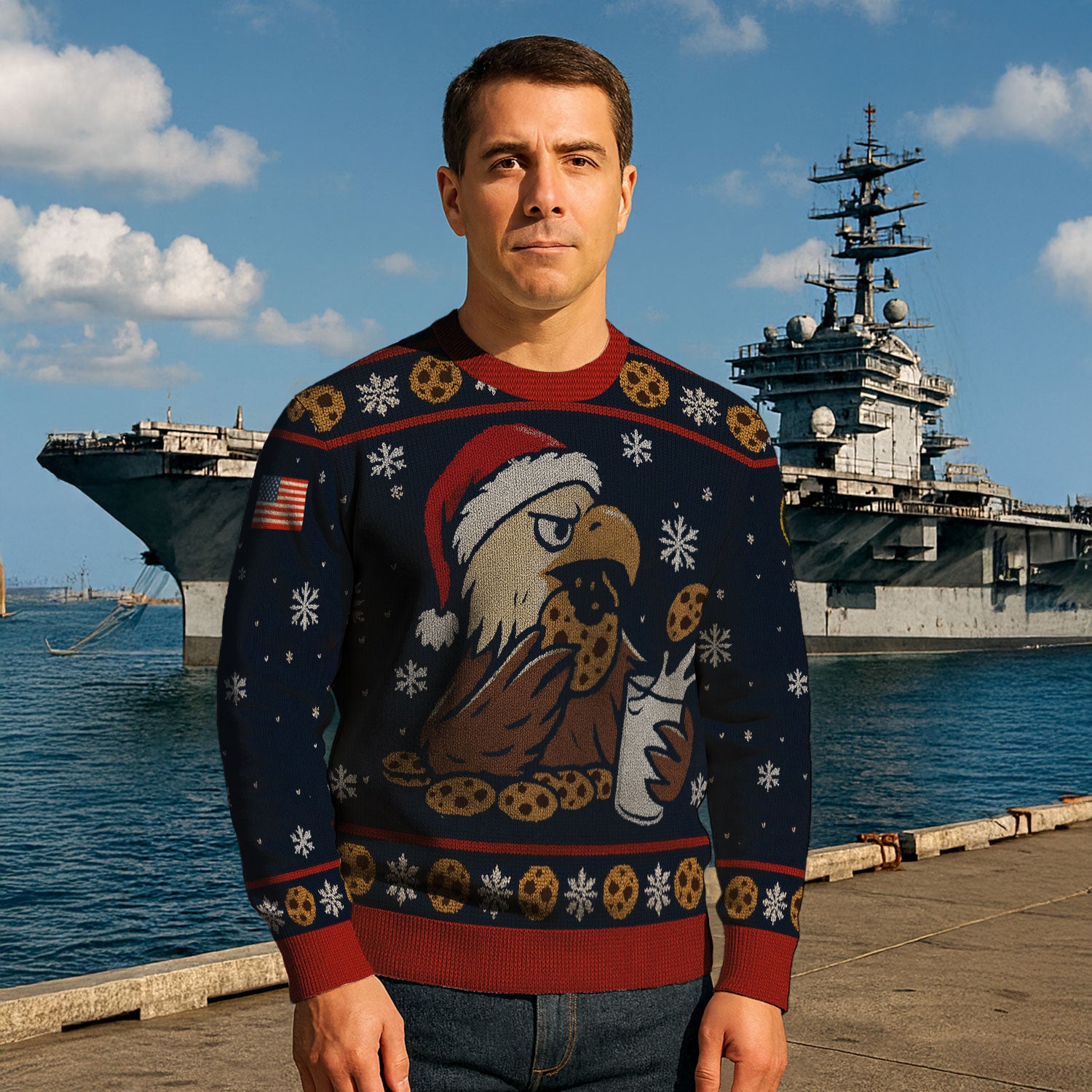 US Army Eagle Ugly Christmas Sweater
